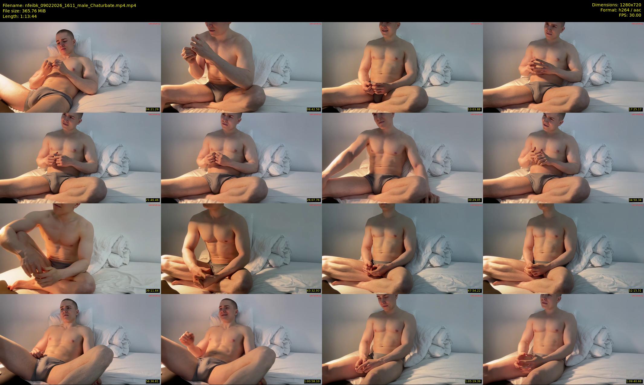 nfeibk — 74 minute Chaturbate male cam show recording, 720p, Feb 9, 2026