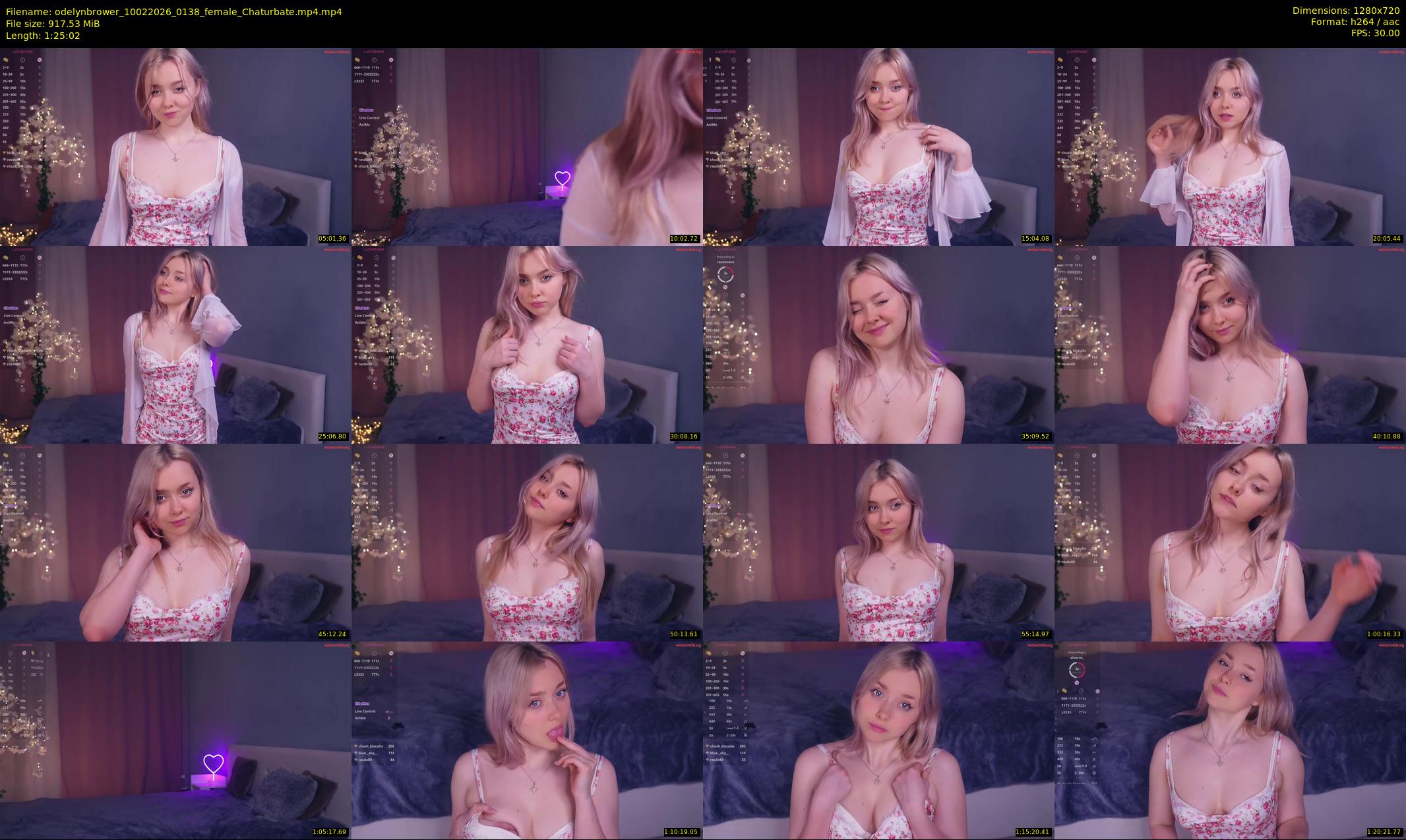 odelynbrower — 86 minute Chaturbate female cam show recording, 720p, Feb 10, 2026