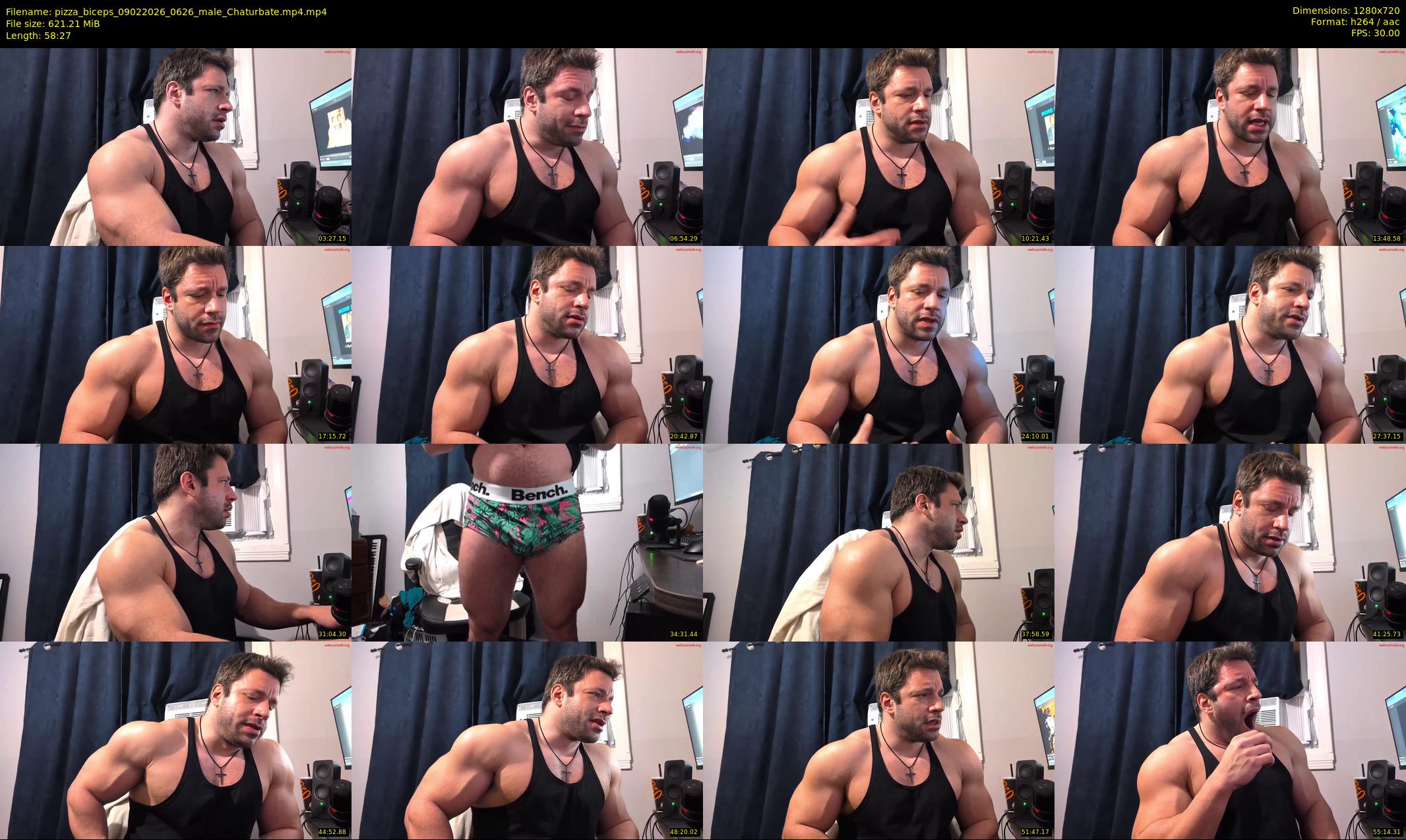 pizza_biceps — 59 minute Chaturbate male cam show recording, 720p, Feb 9, 2026