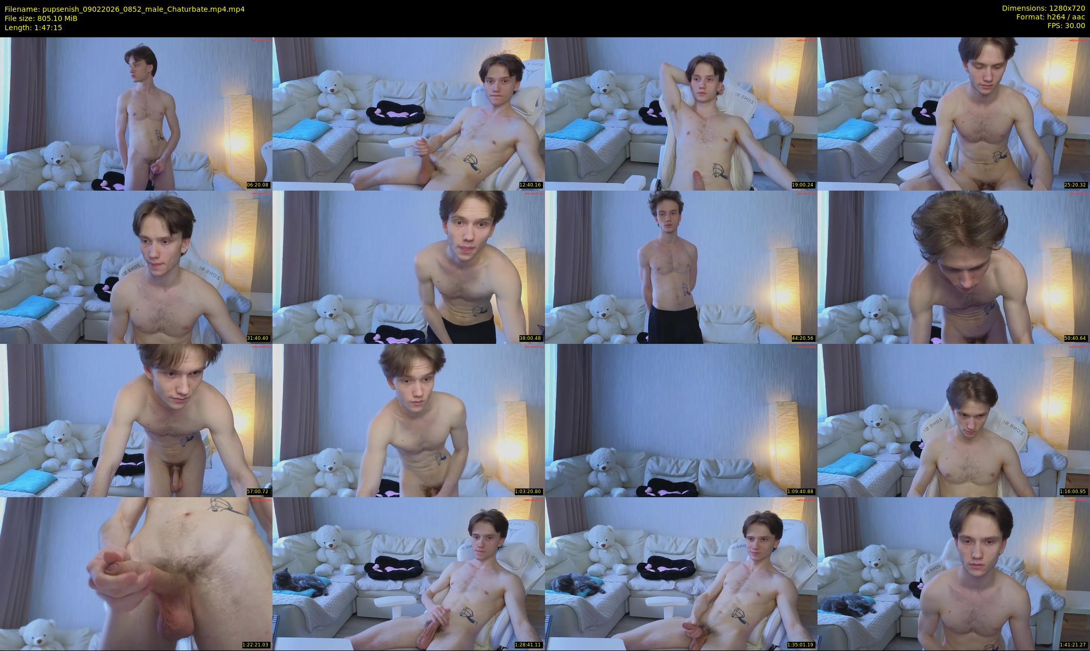 pupsenish — 108 minute Chaturbate male cam show recording, 720p, Feb 9, 2026