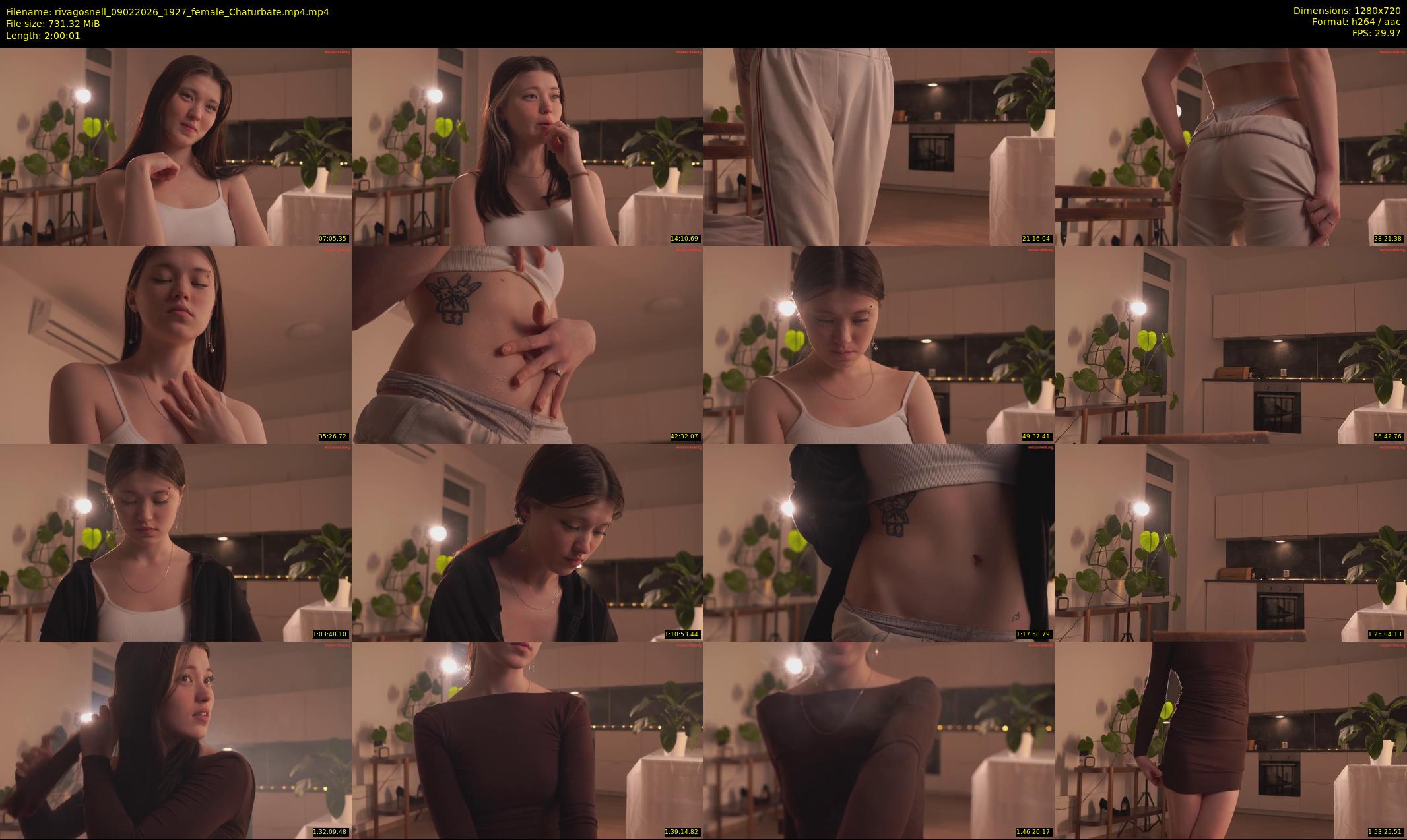 rivagosnell — 121 minute Chaturbate female cam show recording, 720p, Feb 9, 2026