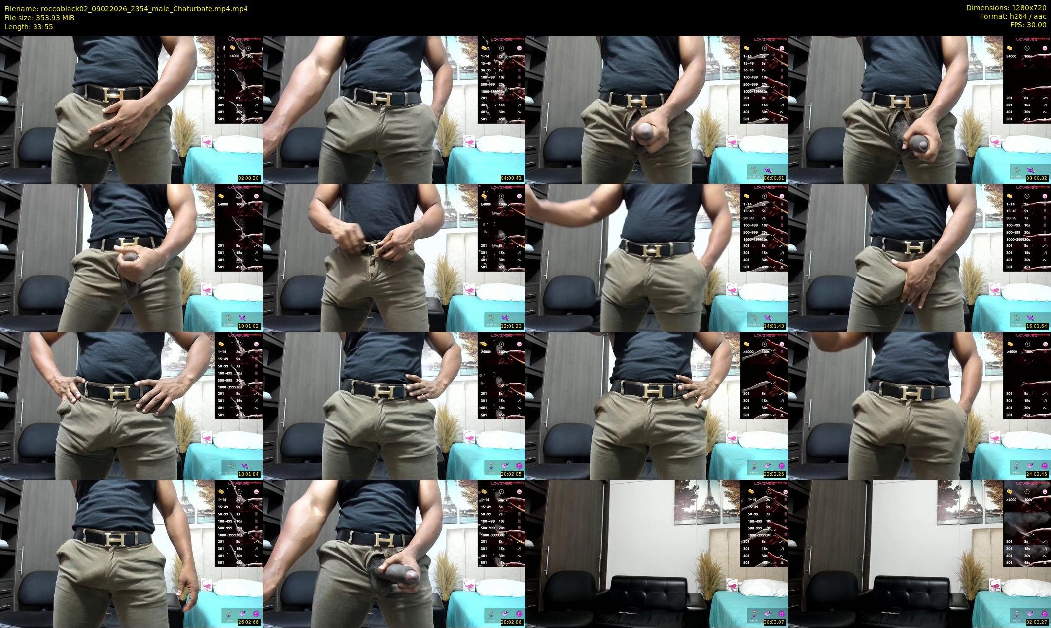 roccoblack02 — 34 minute Chaturbate male cam show recording, 720p, Feb 9, 2026