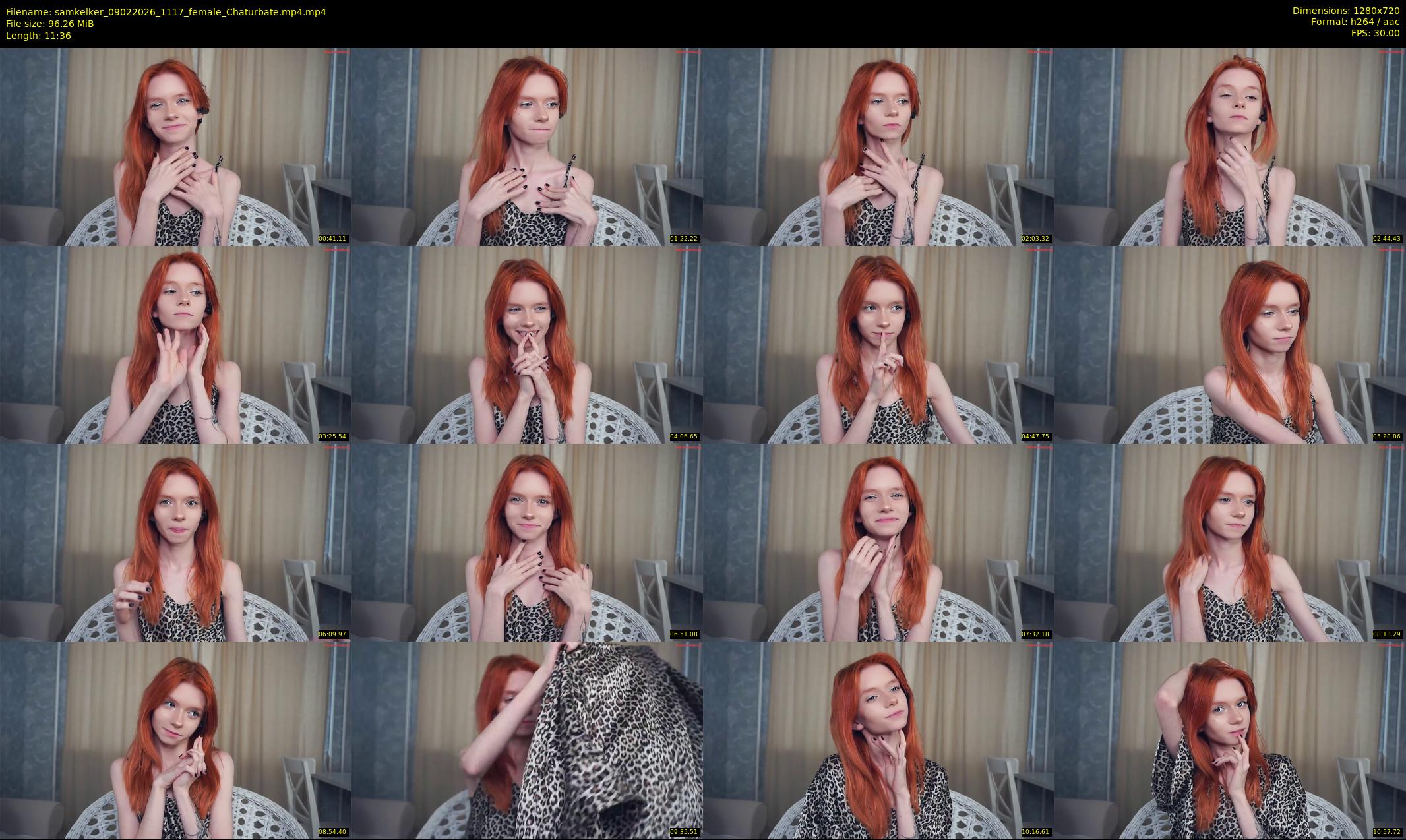 samkelker — 12 minute Chaturbate female cam show recording, 720p, Feb 9, 2026