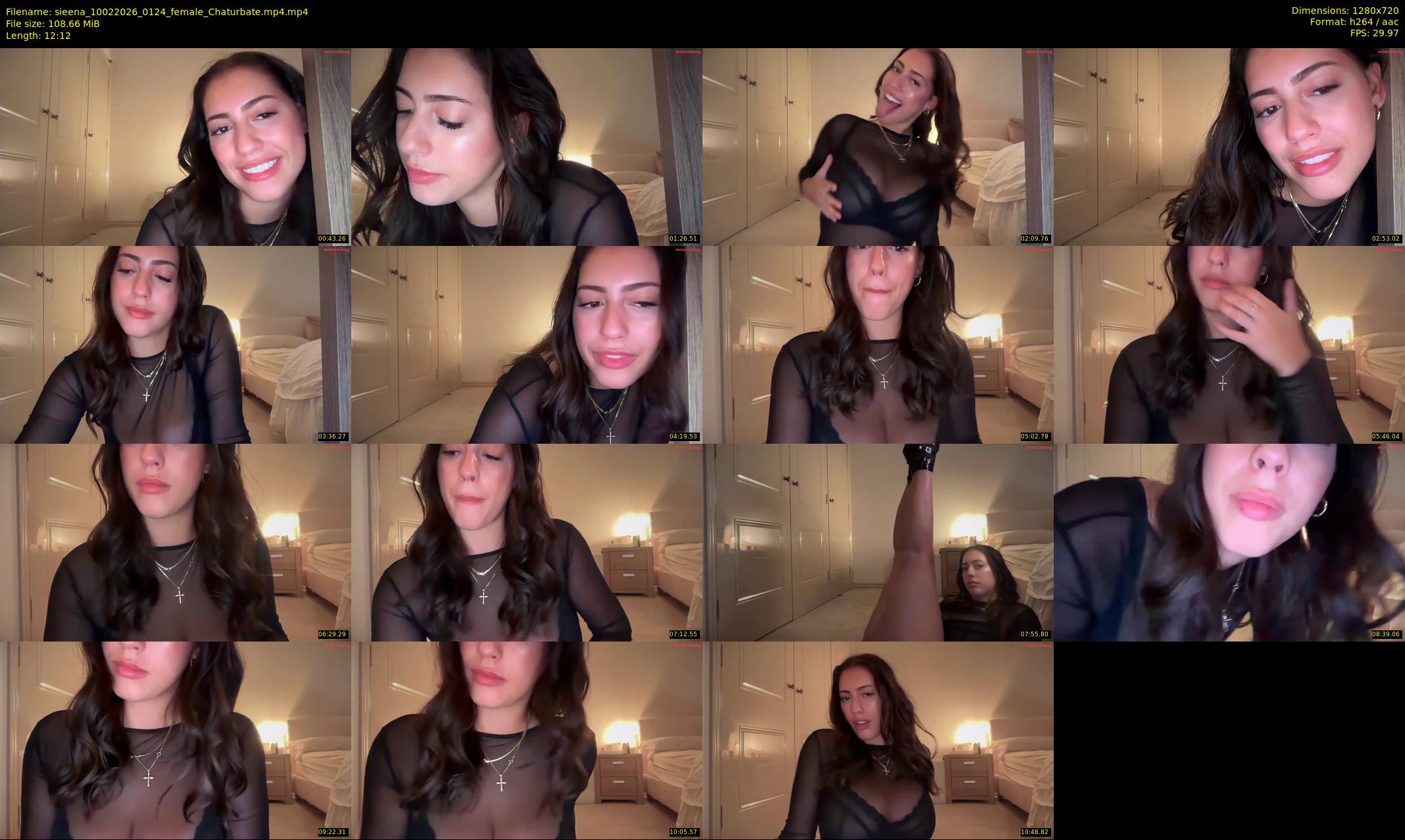 sieena — 13 minute Chaturbate female cam show recording, 720p, Feb 10, 2026