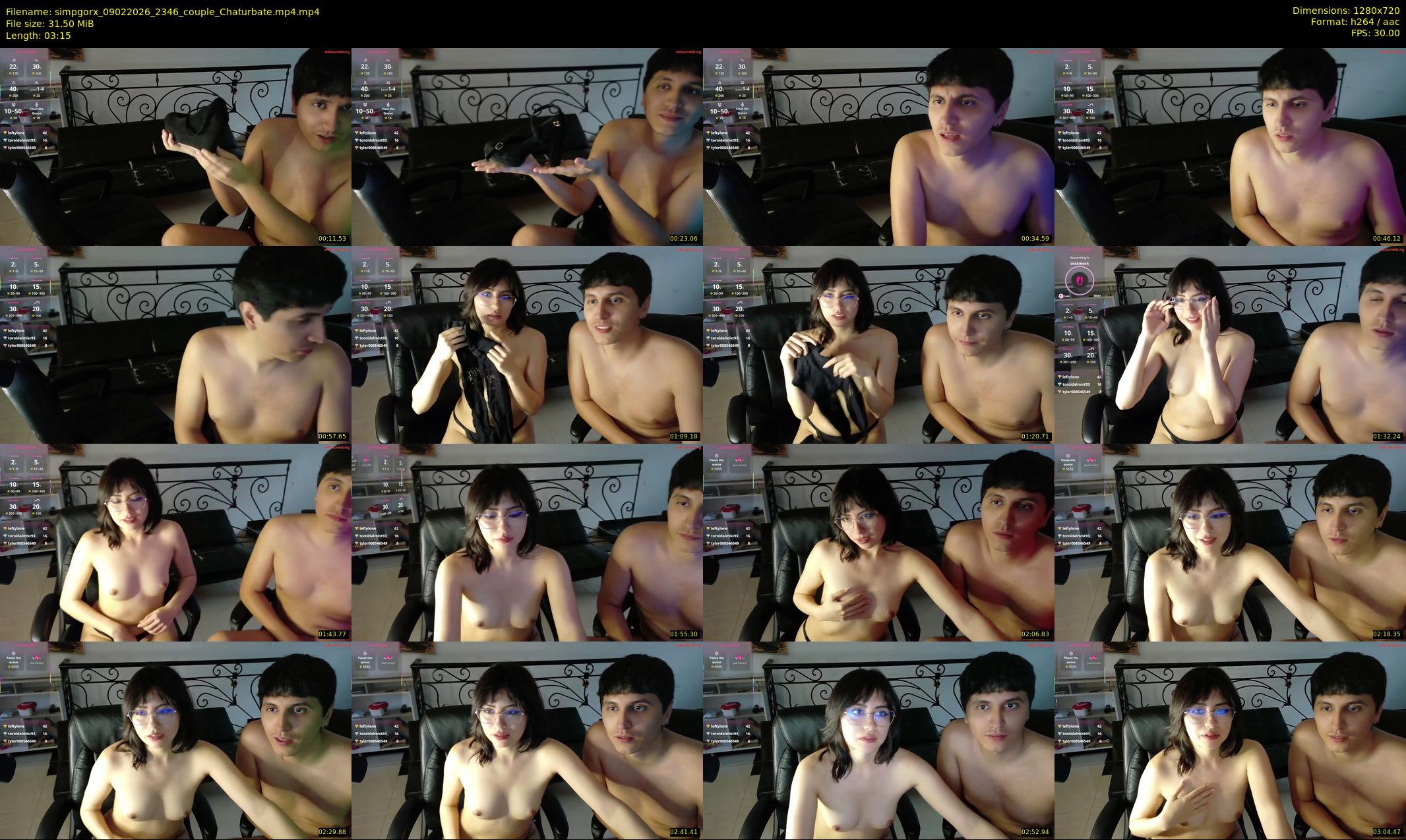 simpgorx — 4 minute Chaturbate couple cam show recording, 720p, Feb 9, 2026