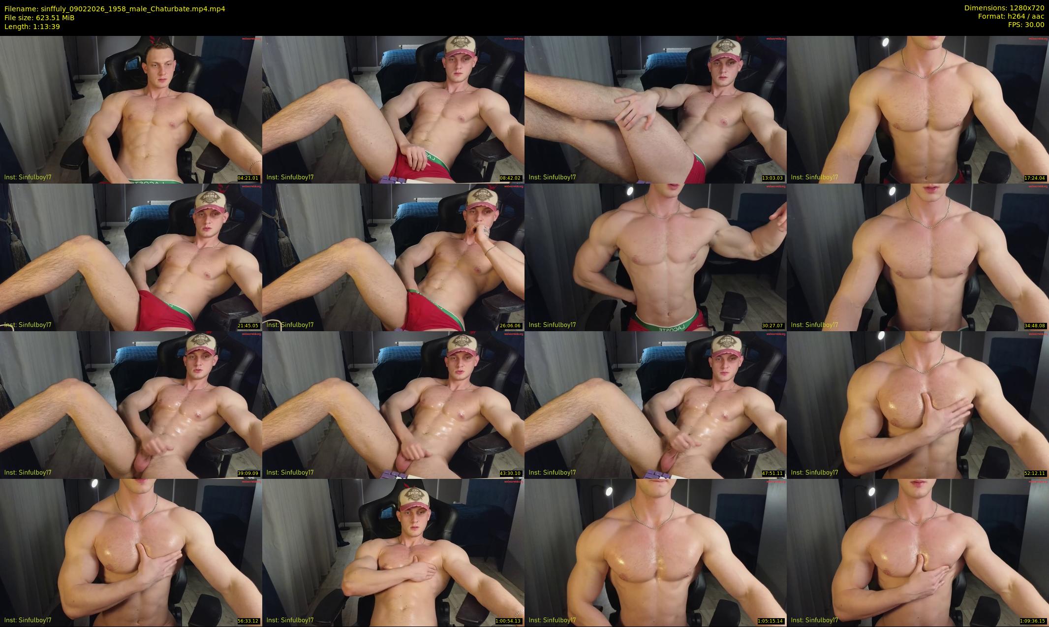 sinffuly — 74 minute Chaturbate male cam show recording, 720p, Feb 9, 2026