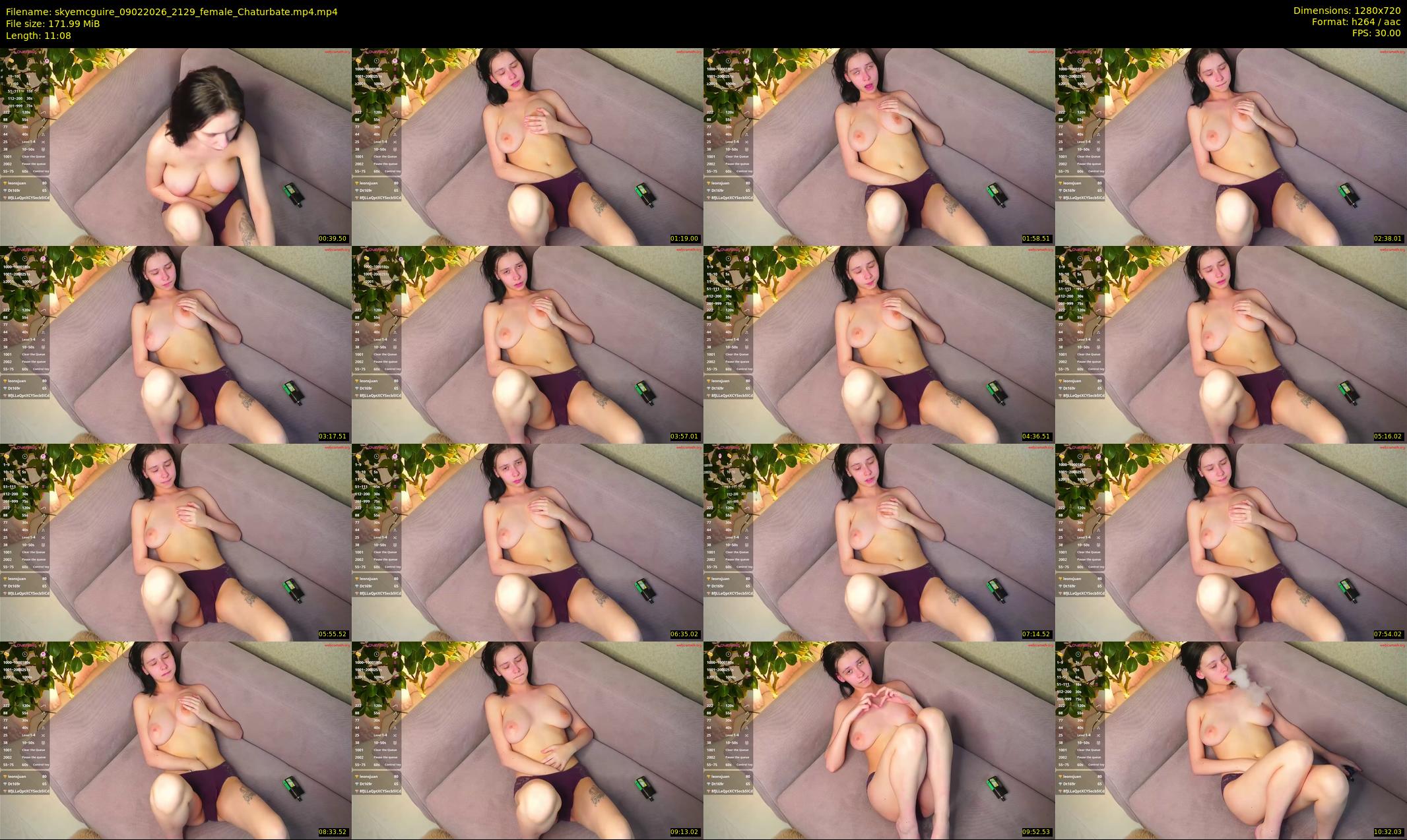 skyemcguire — 12 minute Chaturbate female cam show recording, 720p, Feb 9, 2026