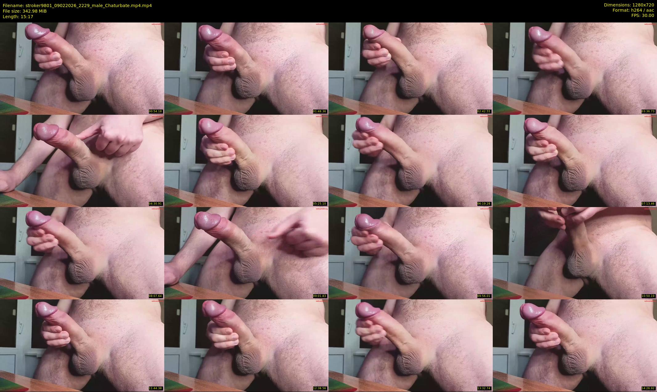 stroker9801 — 16 minute Chaturbate male cam show recording, 720p, Feb 9, 2026