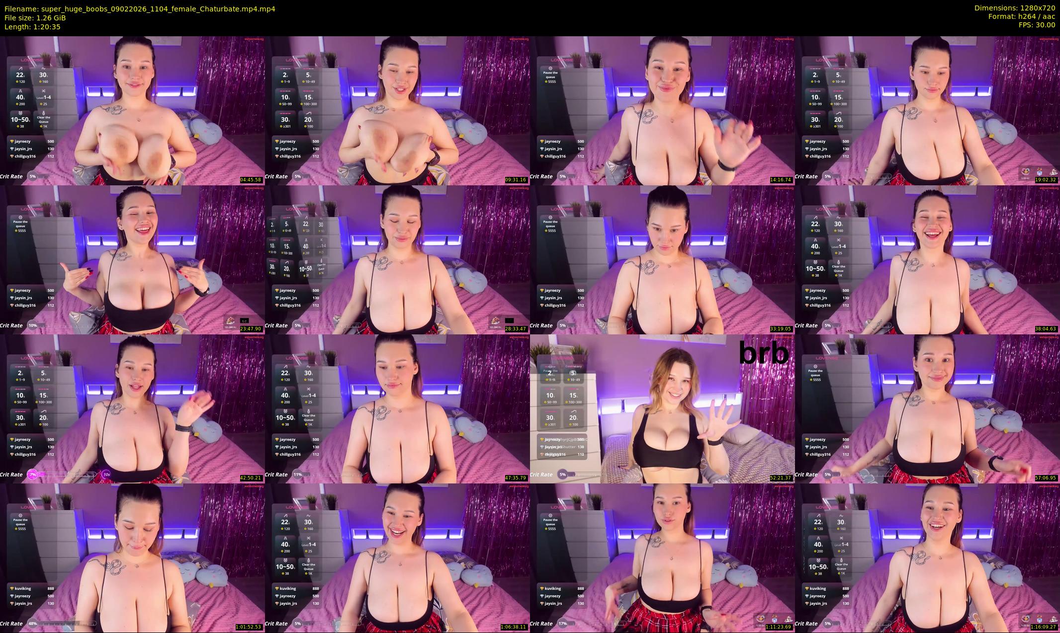 super_huge_boobs — 81 minute Chaturbate female cam show recording, 720p, Feb 9, 2026