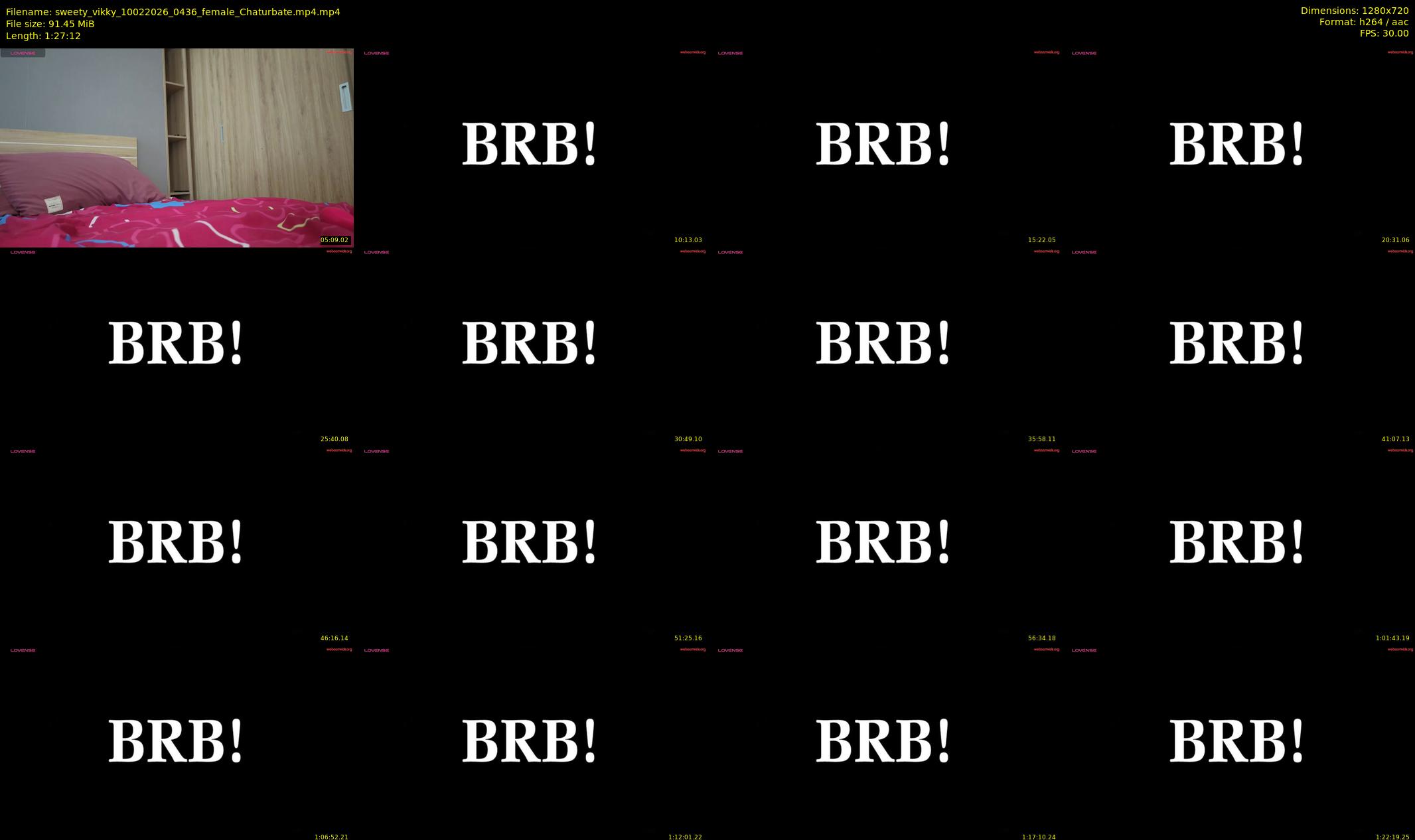 sweety_vikky — 88 minute Chaturbate female cam show recording, 720p, Feb 10, 2026
