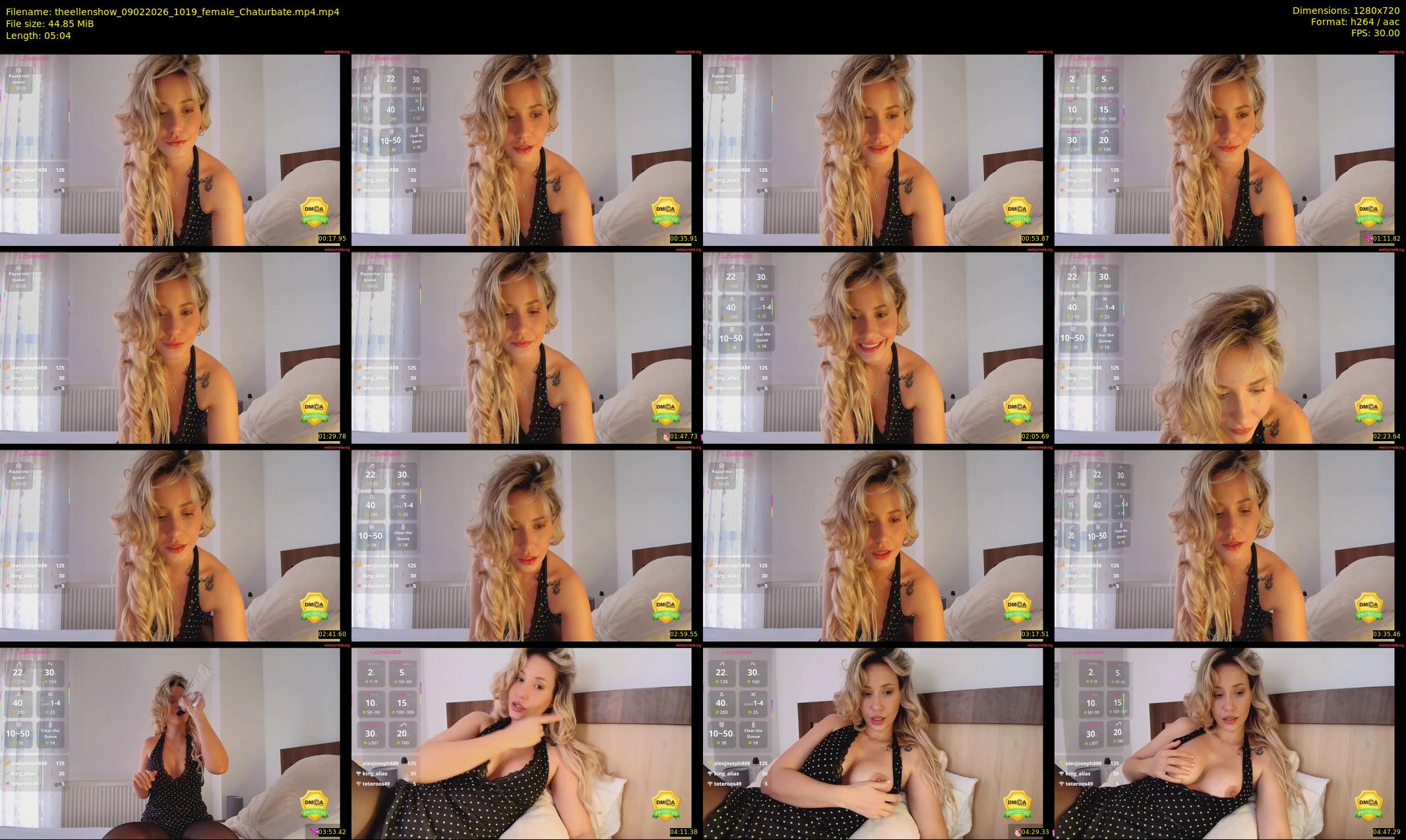 theellenshow — 6 minute Chaturbate female cam show recording, 720p, Feb 9, 2026