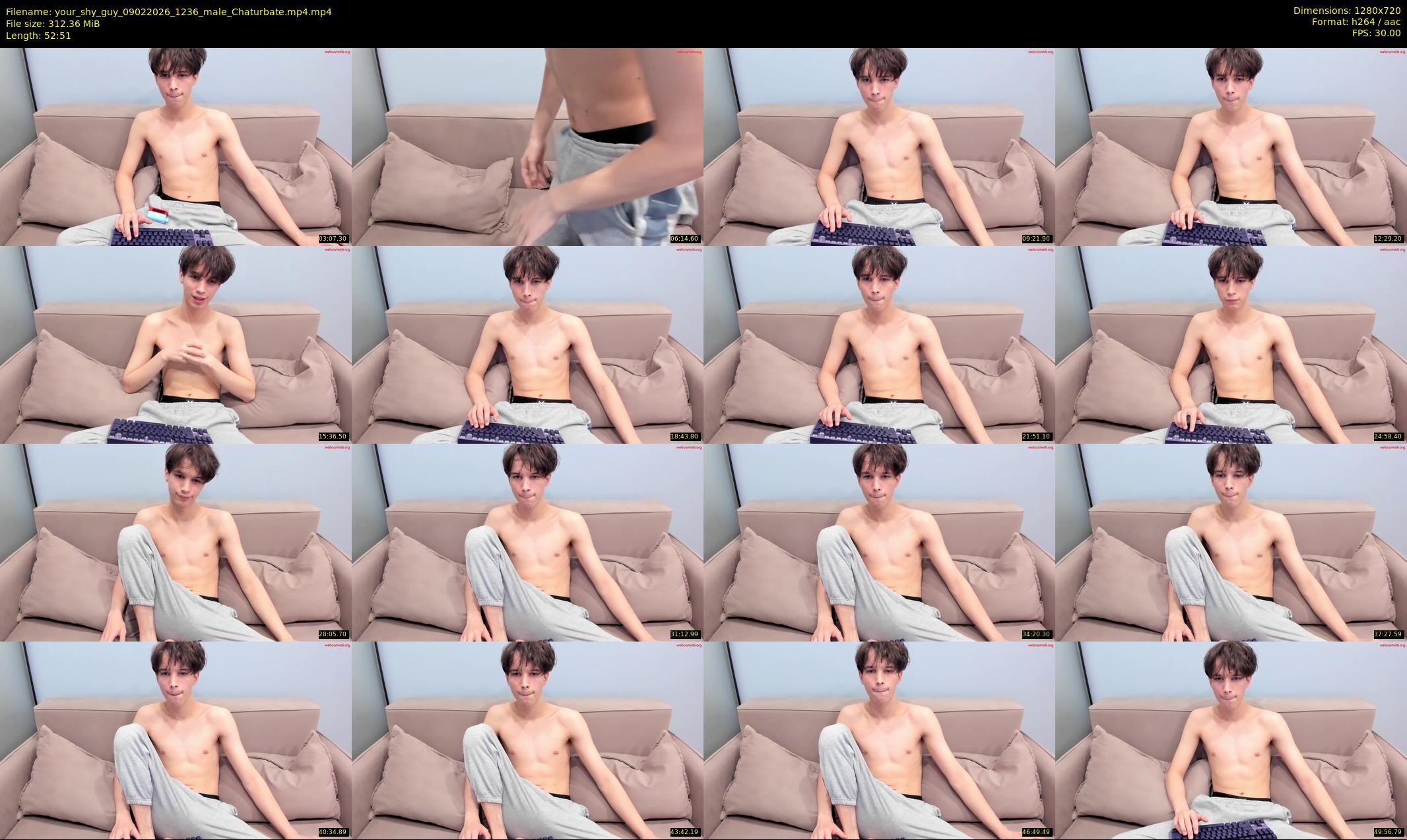 your_shy_guy — 53 minute Chaturbate male cam show recording, 720p, Feb 9, 2026