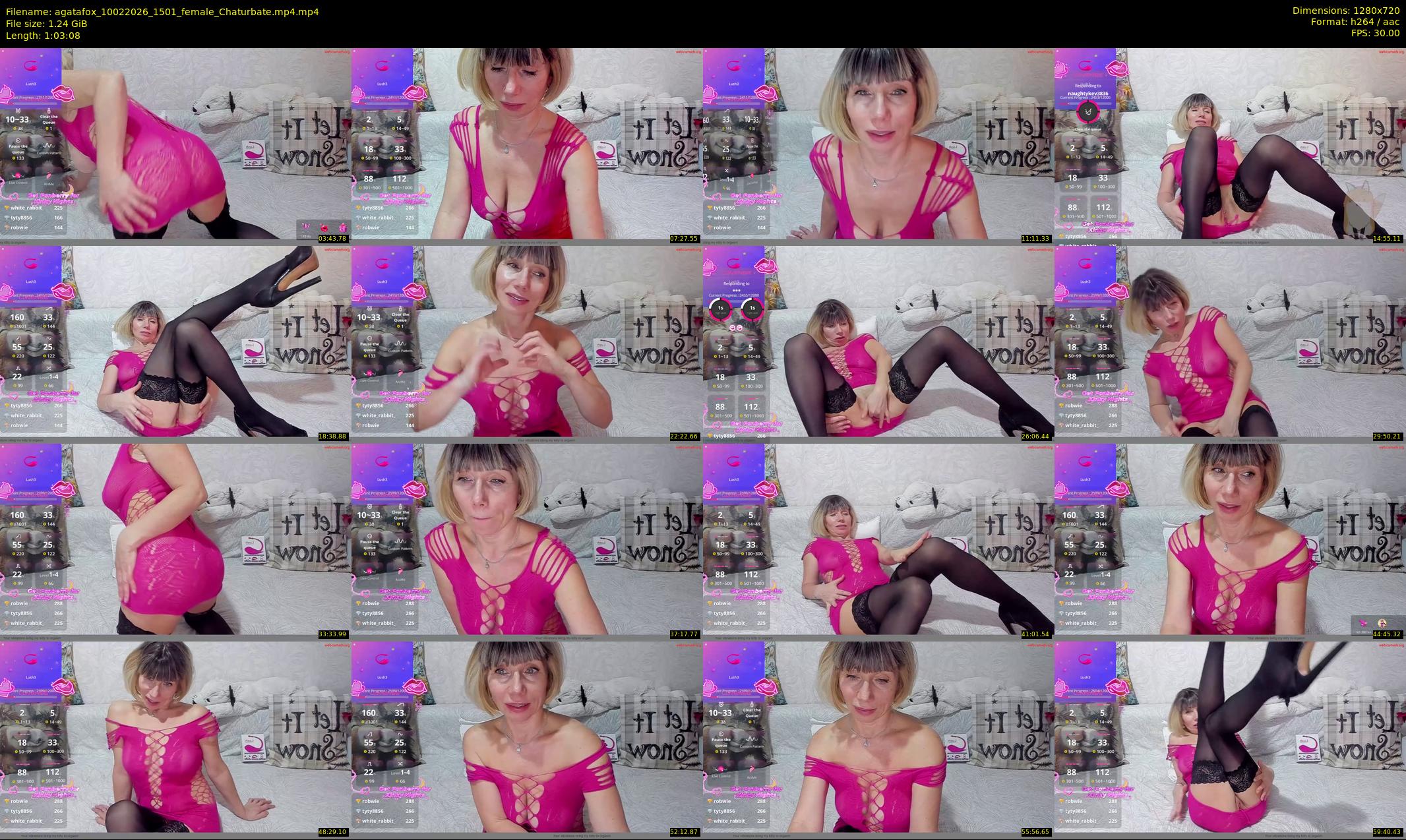 agatafox — 64 minute Chaturbate female cam show recording, 720p, Feb 10, 2026