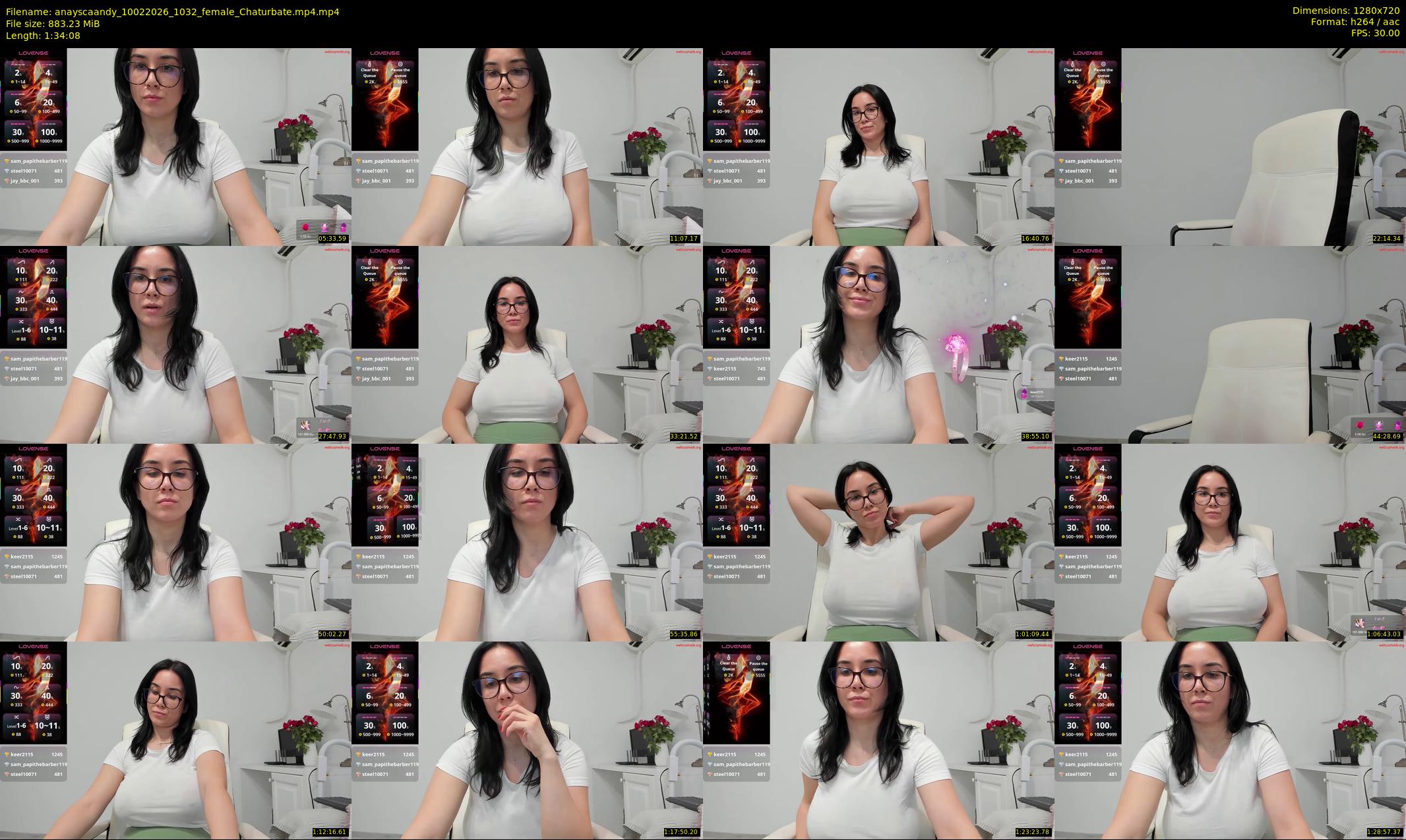 anayscaandy — 95 minute Chaturbate female cam show recording, 720p, Feb 10, 2026