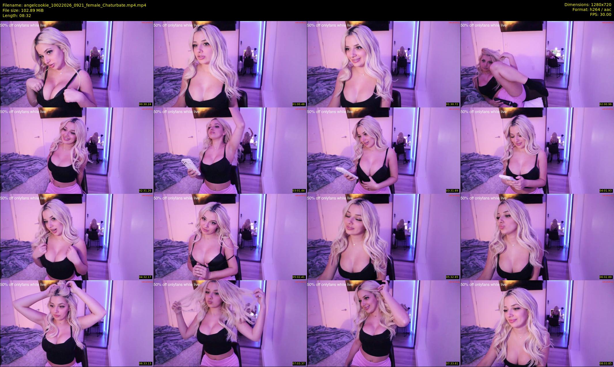 angelcookie — 9 minute Chaturbate female cam show recording, 720p, Feb 10, 2026