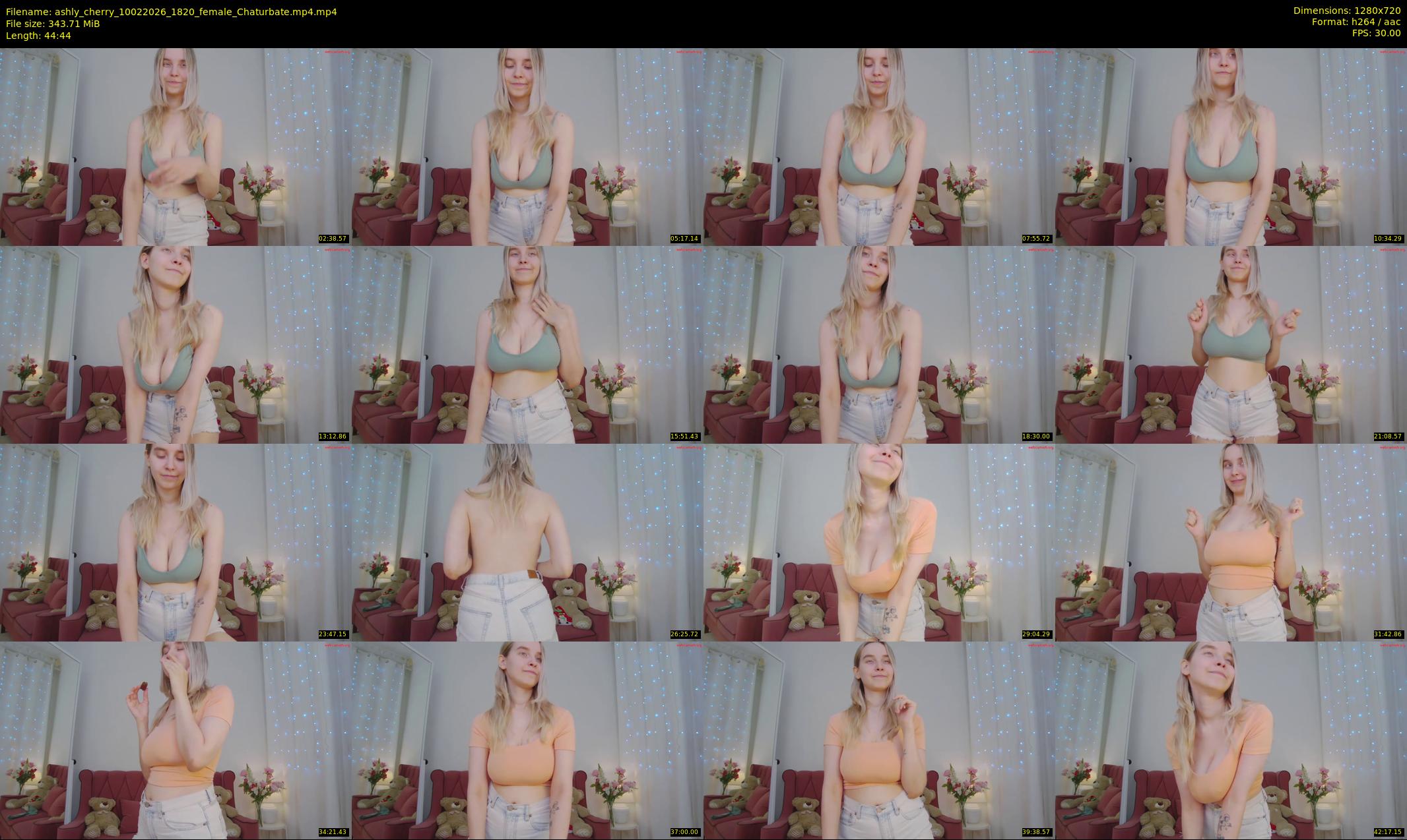 ashly_cherry — 45 minute Chaturbate female cam show recording, 720p, Feb 10, 2026