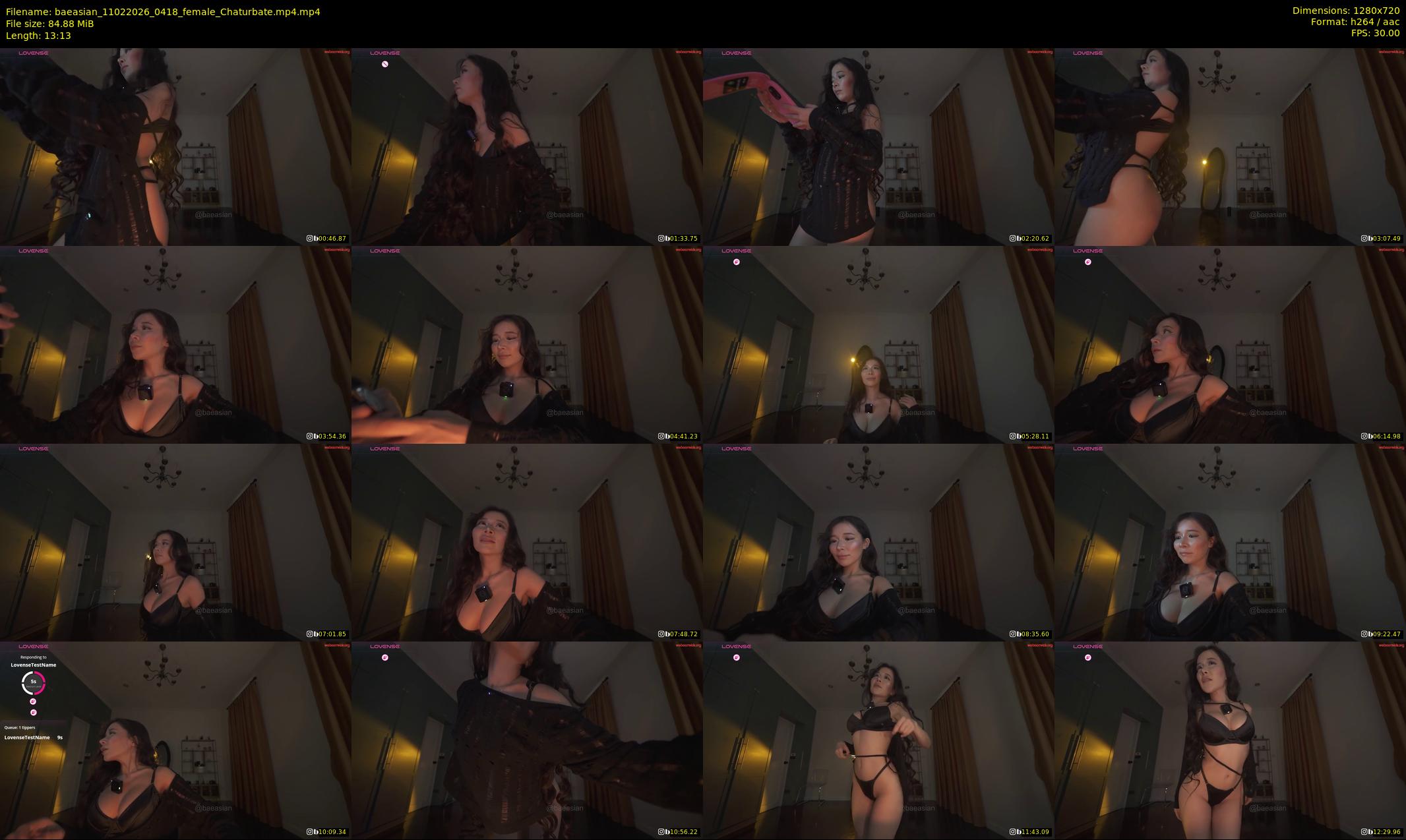 baeasian — 14 minute Chaturbate female cam show recording, 720p, Feb 11, 2026