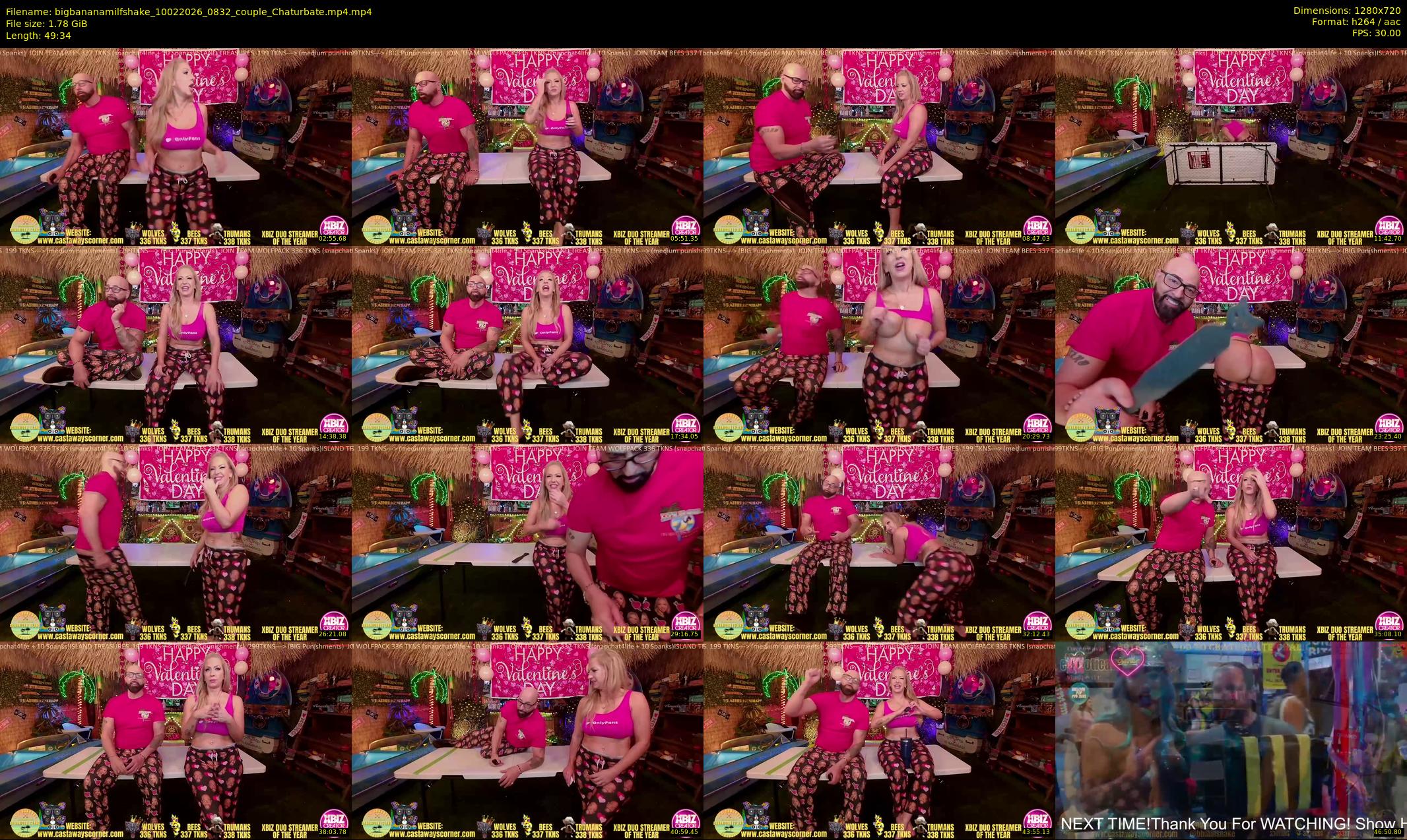 bigbananamilfshake — 50 minute Chaturbate couple cam show recording, 720p, Feb 10, 2026