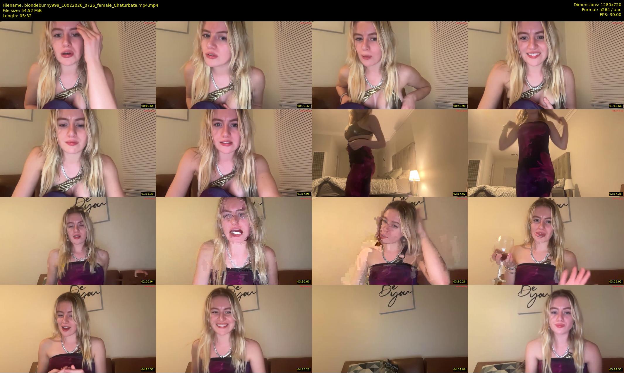 blondebunny999 — 6 minute Chaturbate female cam show recording, 720p, Feb 10, 2026