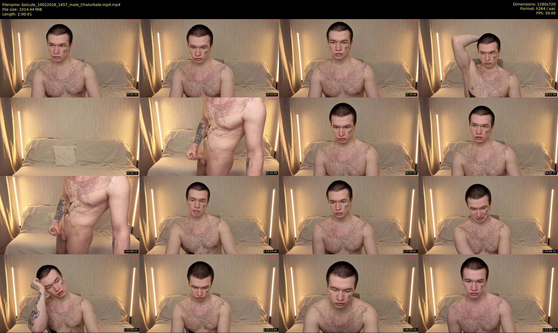 boicute — 121 minute Chaturbate male cam show recording, 720p, Feb 10, 2026