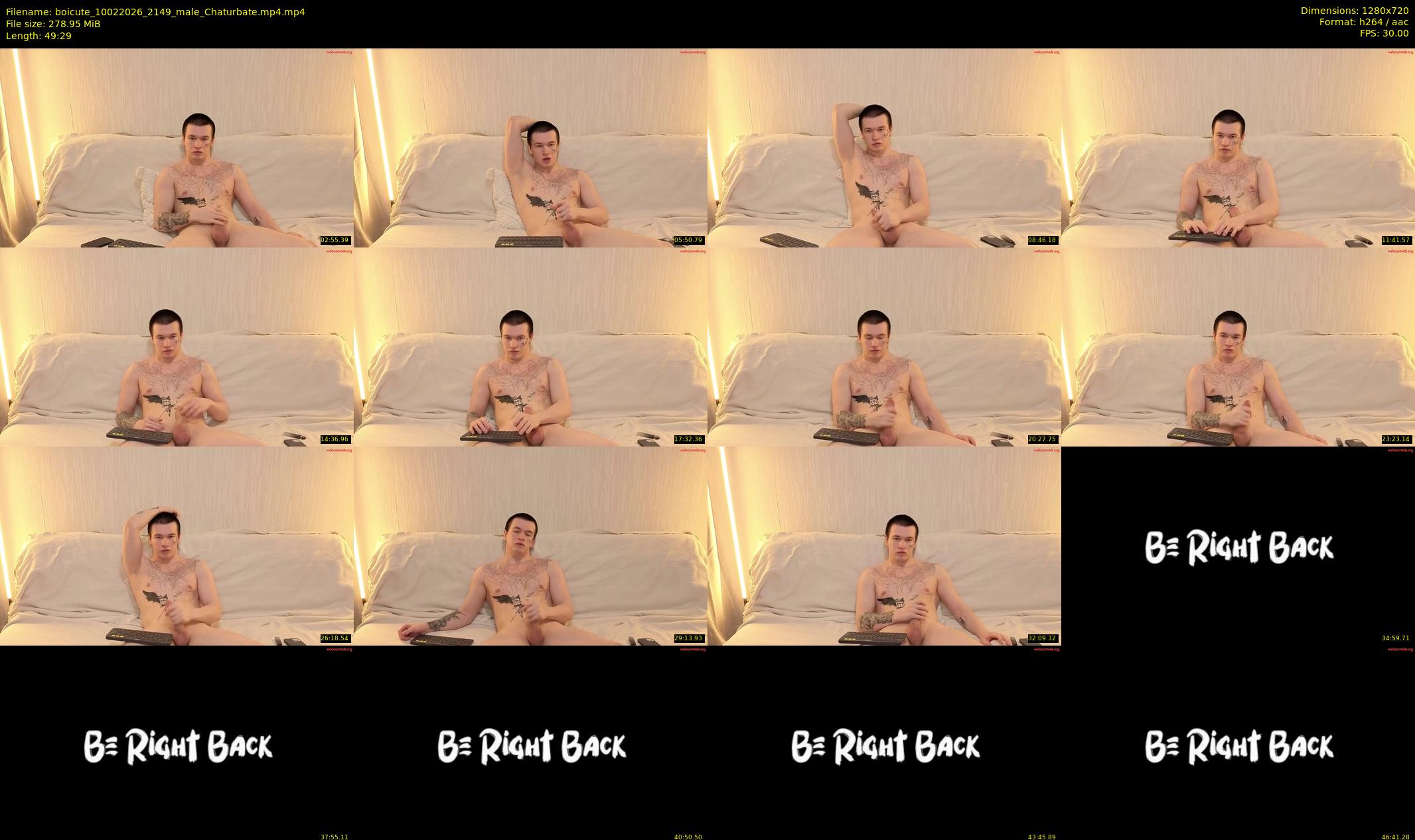 boicute — 50 minute Chaturbate male cam show recording, 720p, Feb 10, 2026
