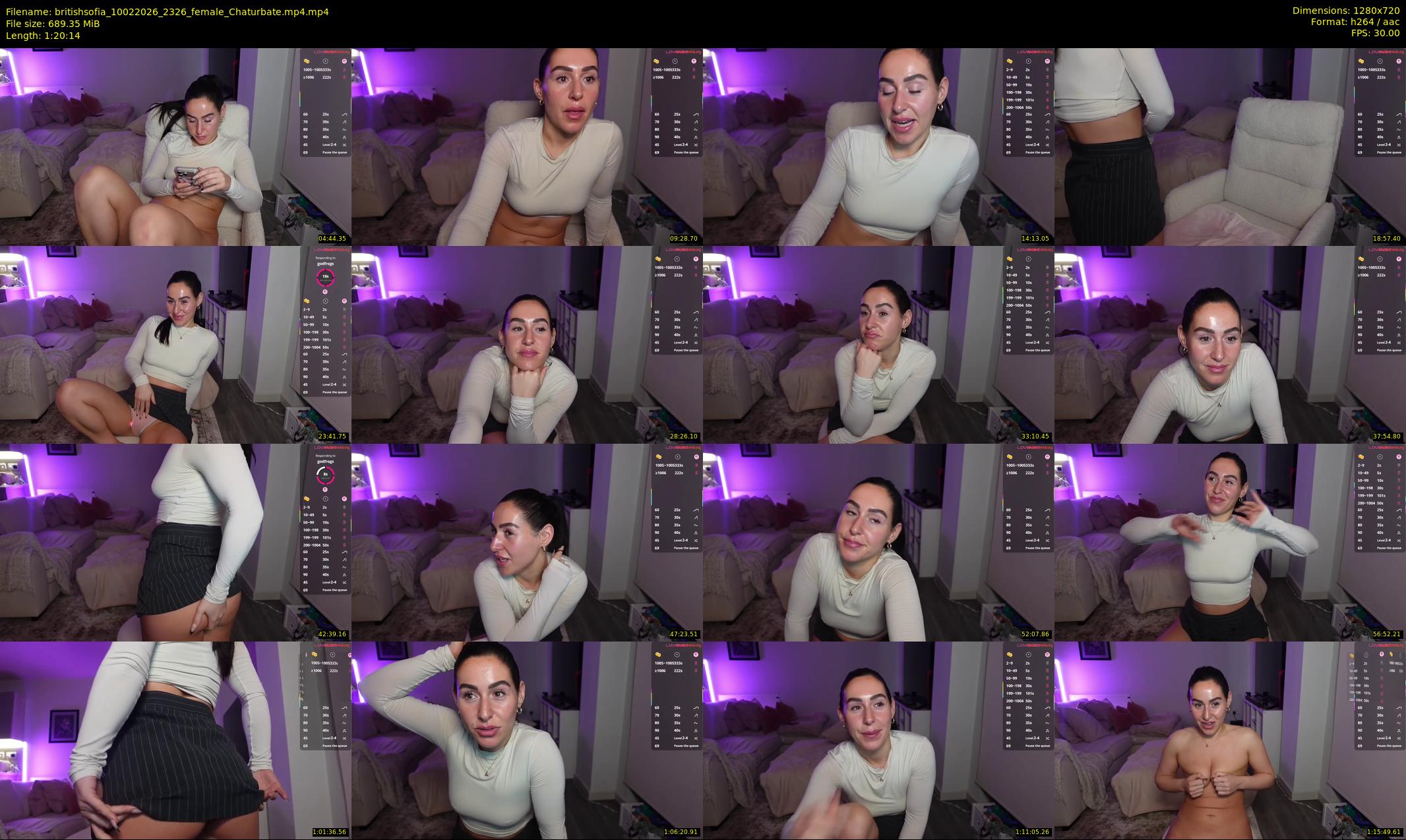 britishsofia — 81 minute Chaturbate female cam show recording, 720p, Feb 10, 2026
