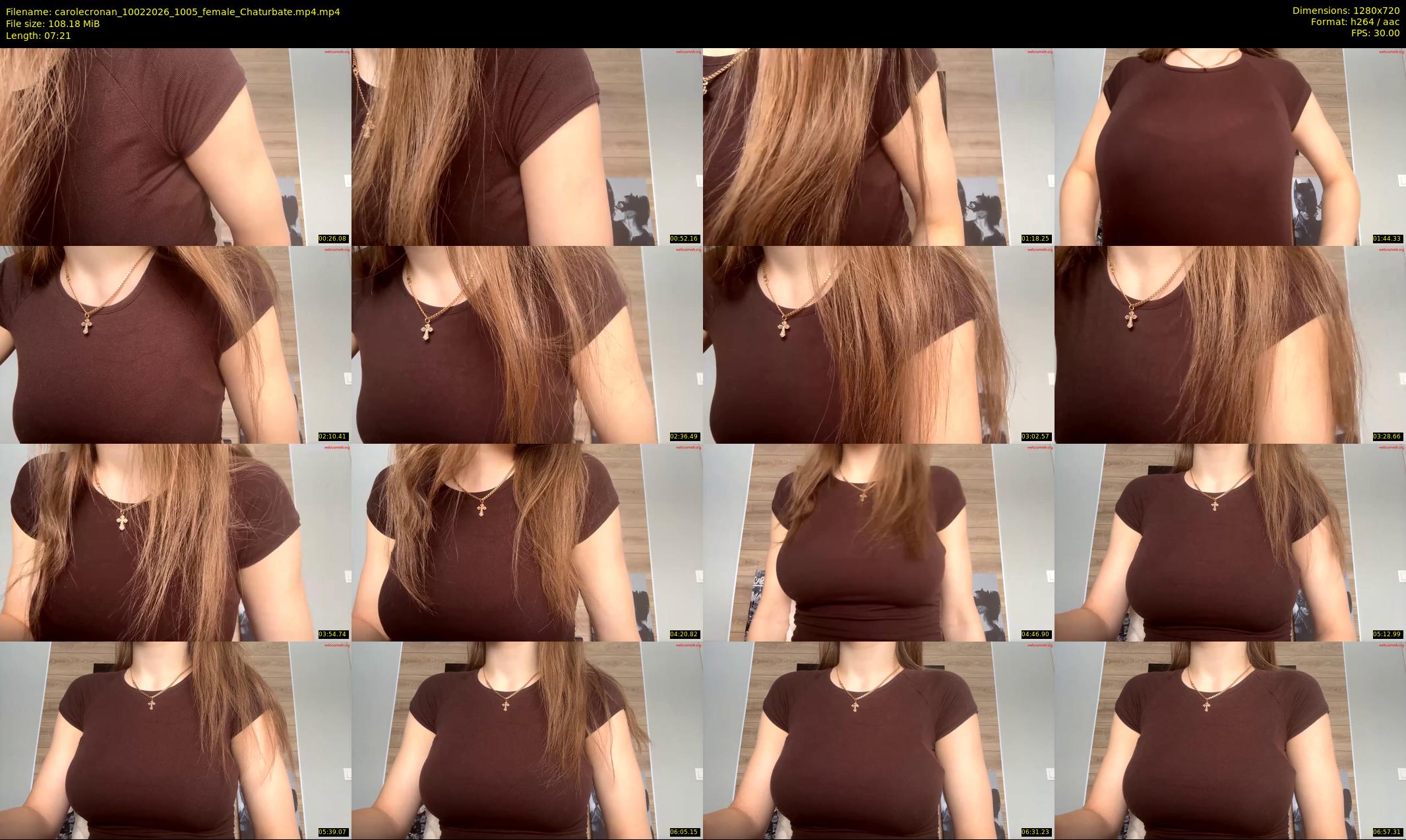 carolecronan — 8 minute Chaturbate female cam show recording, 720p, Feb 10, 2026