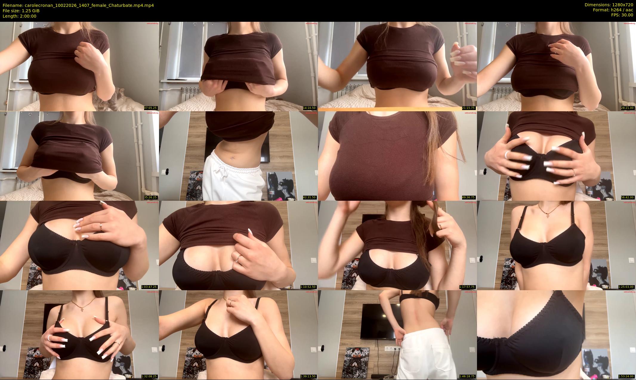 carolecronan — 120 minute Chaturbate female cam show recording, 720p, Feb 10, 2026