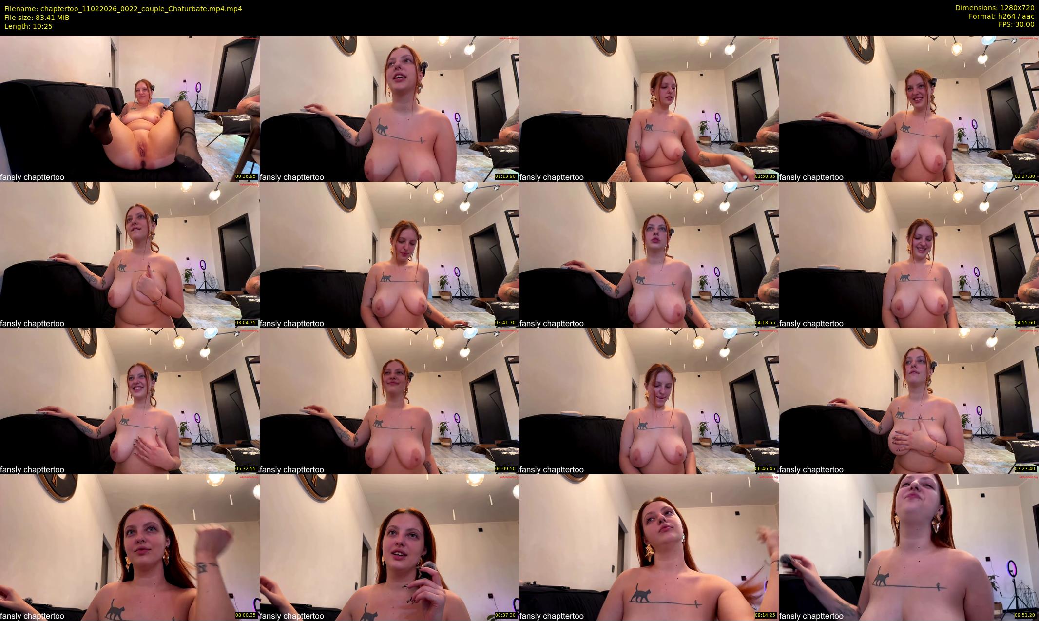 chaptertoo — 11 minute Chaturbate couple cam show recording, 720p, Feb 11, 2026