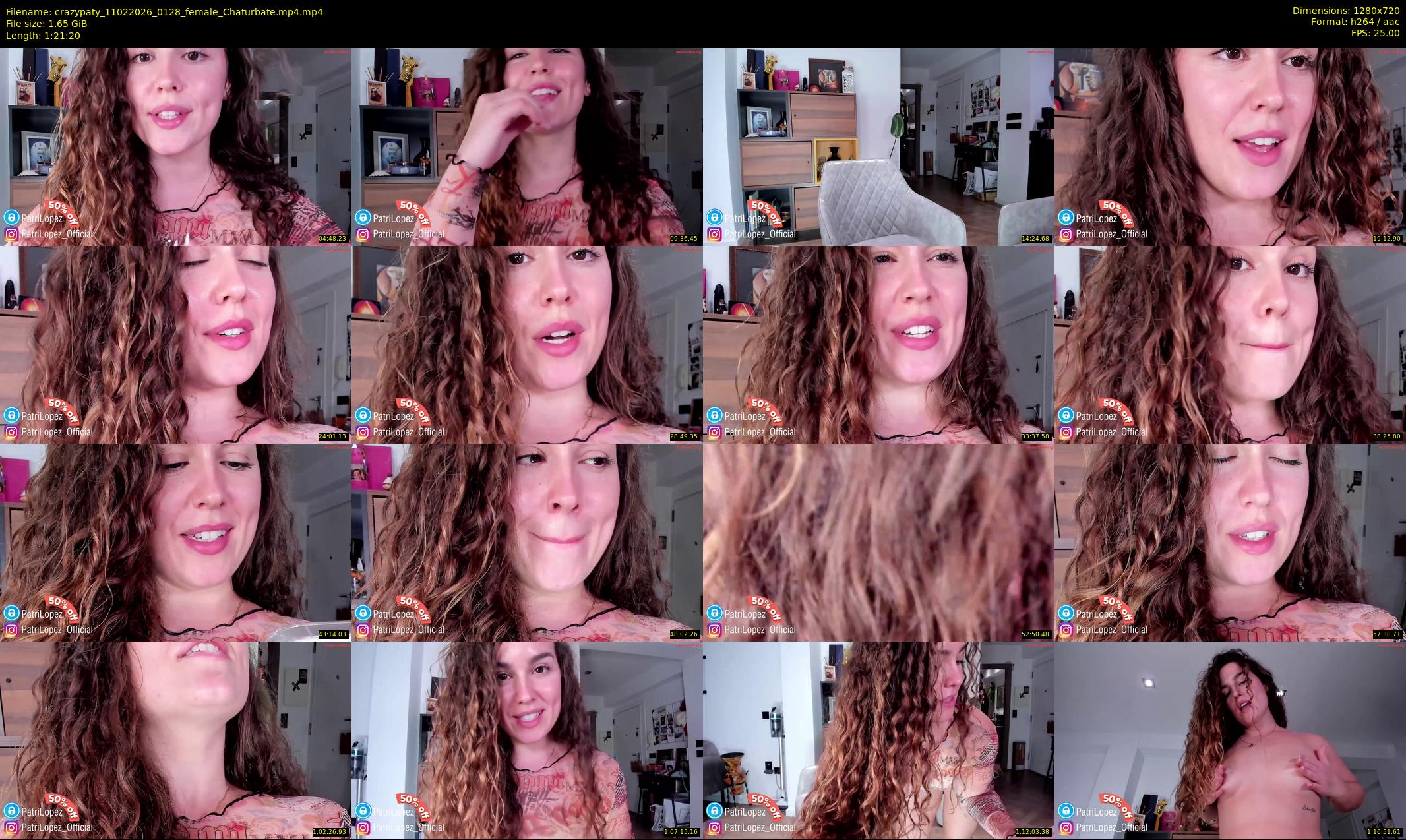 crazypaty — 82 minute Chaturbate female cam show recording, 720p, Feb 11, 2026