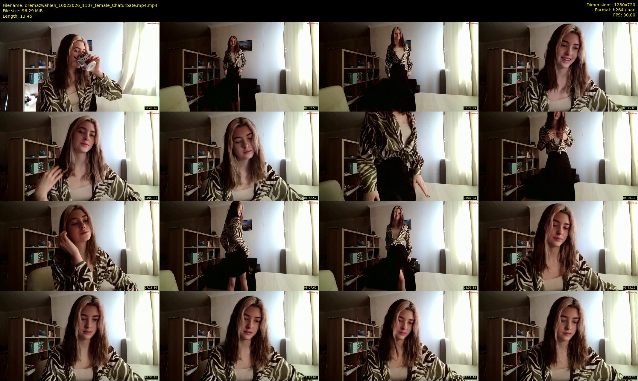 dremazwahlen — 14 minute Chaturbate female cam show recording, 720p, Feb 10, 2026