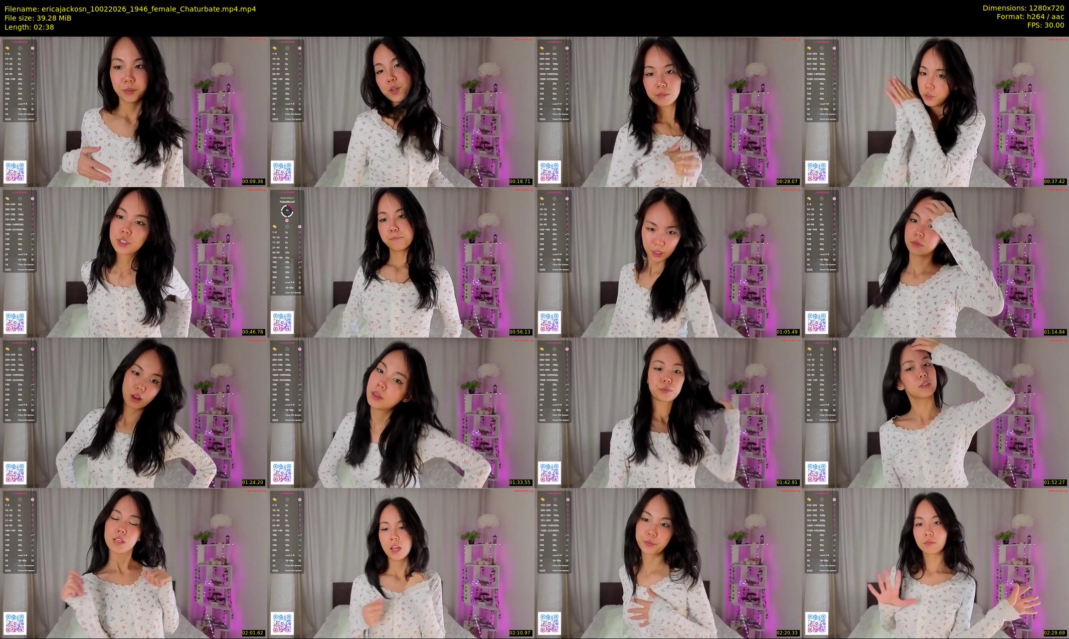 ericajackosn — 3 minute Chaturbate female cam show recording, 720p, Feb 10, 2026
