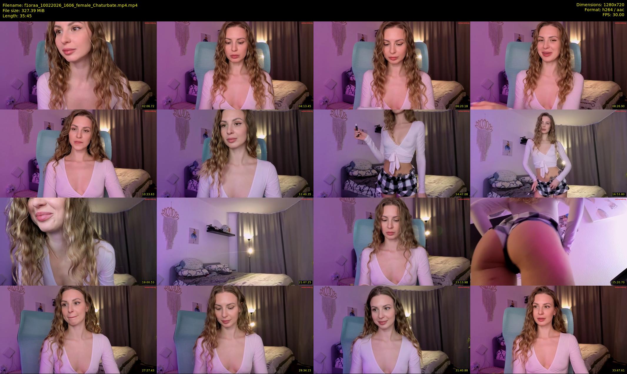 f1oraa — 36 minute Chaturbate female cam show recording, 720p, Feb 10, 2026