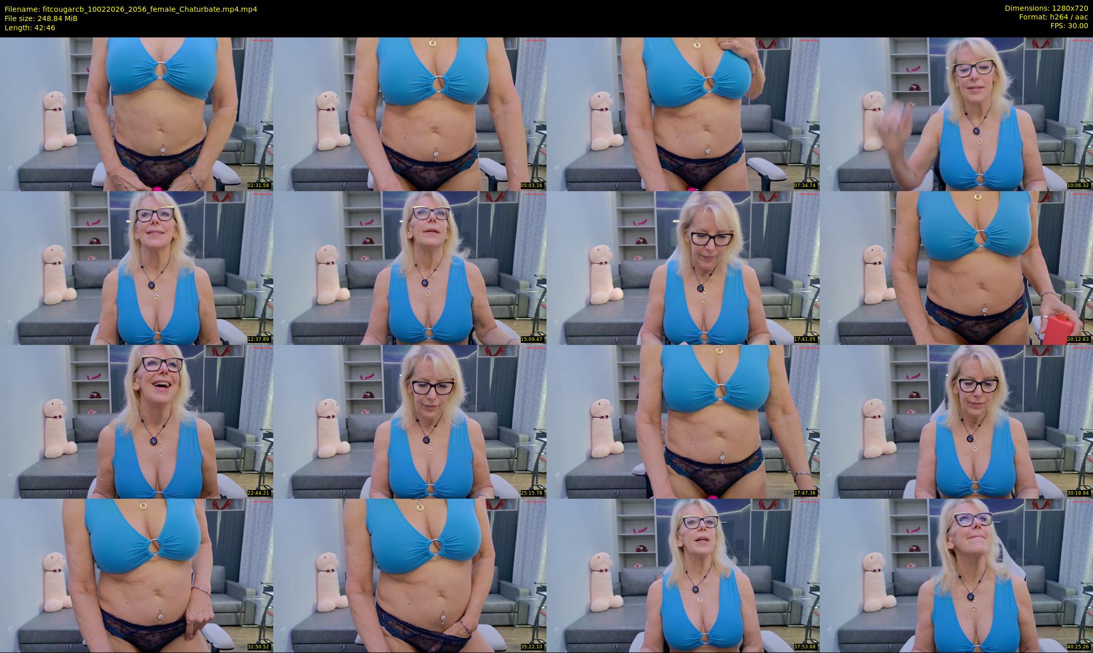 fitcougarcb — 43 minute Chaturbate female cam show recording, 720p, Feb 10, 2026