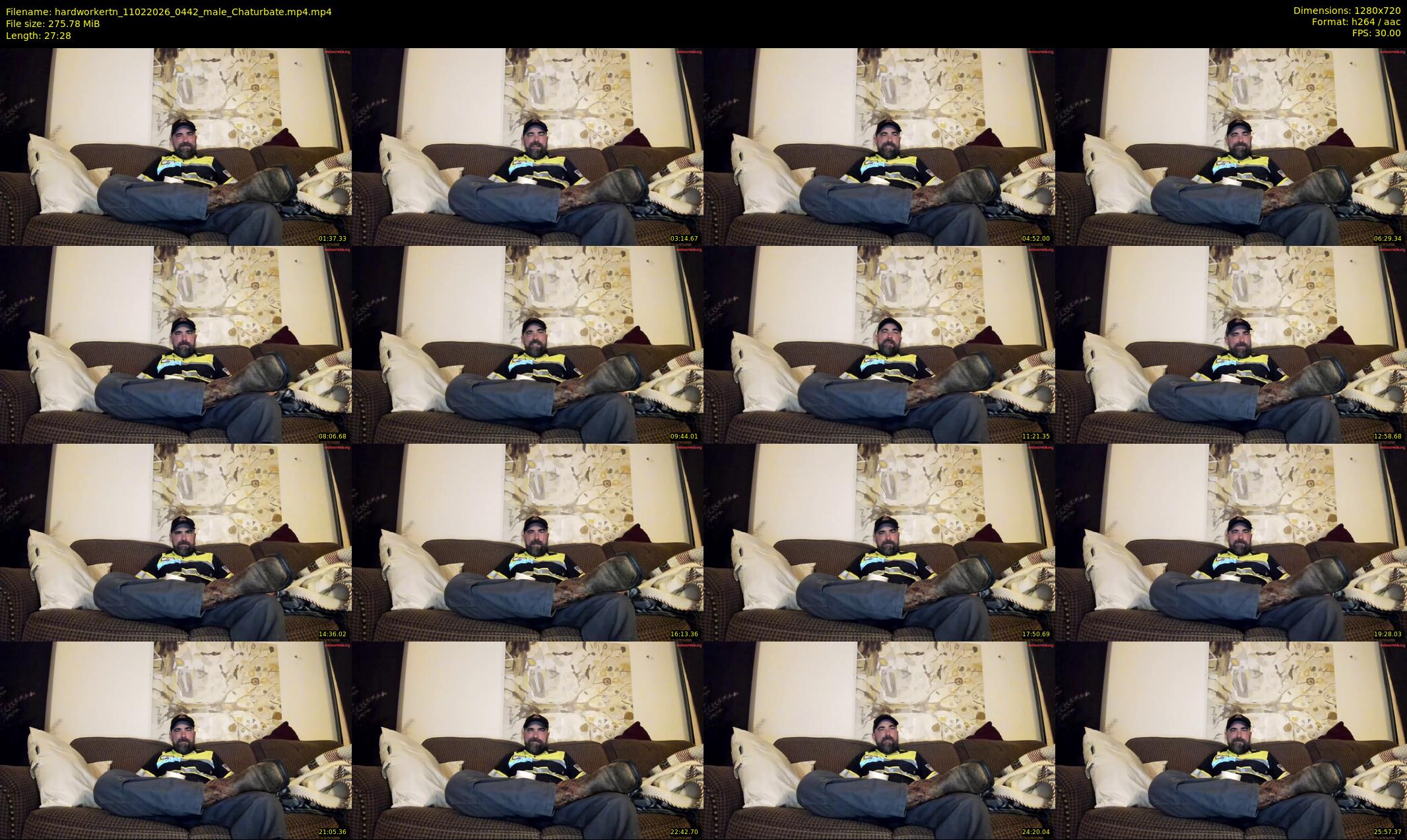 hardworkertn — 28 minute Chaturbate male cam show recording, 720p, Feb 11, 2026