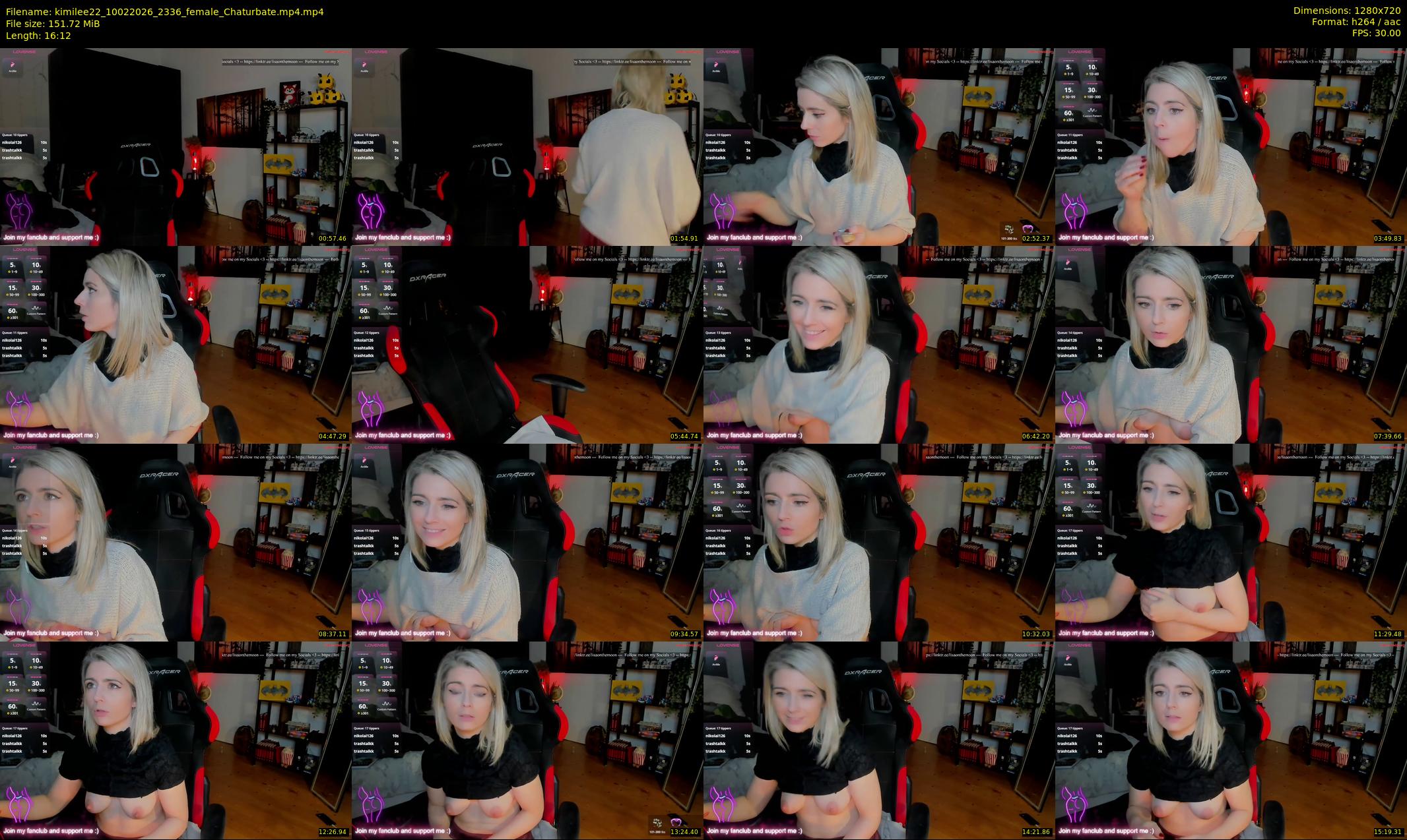 kimilee22 — 17 minute Chaturbate female cam show recording, 720p, Feb 10, 2026