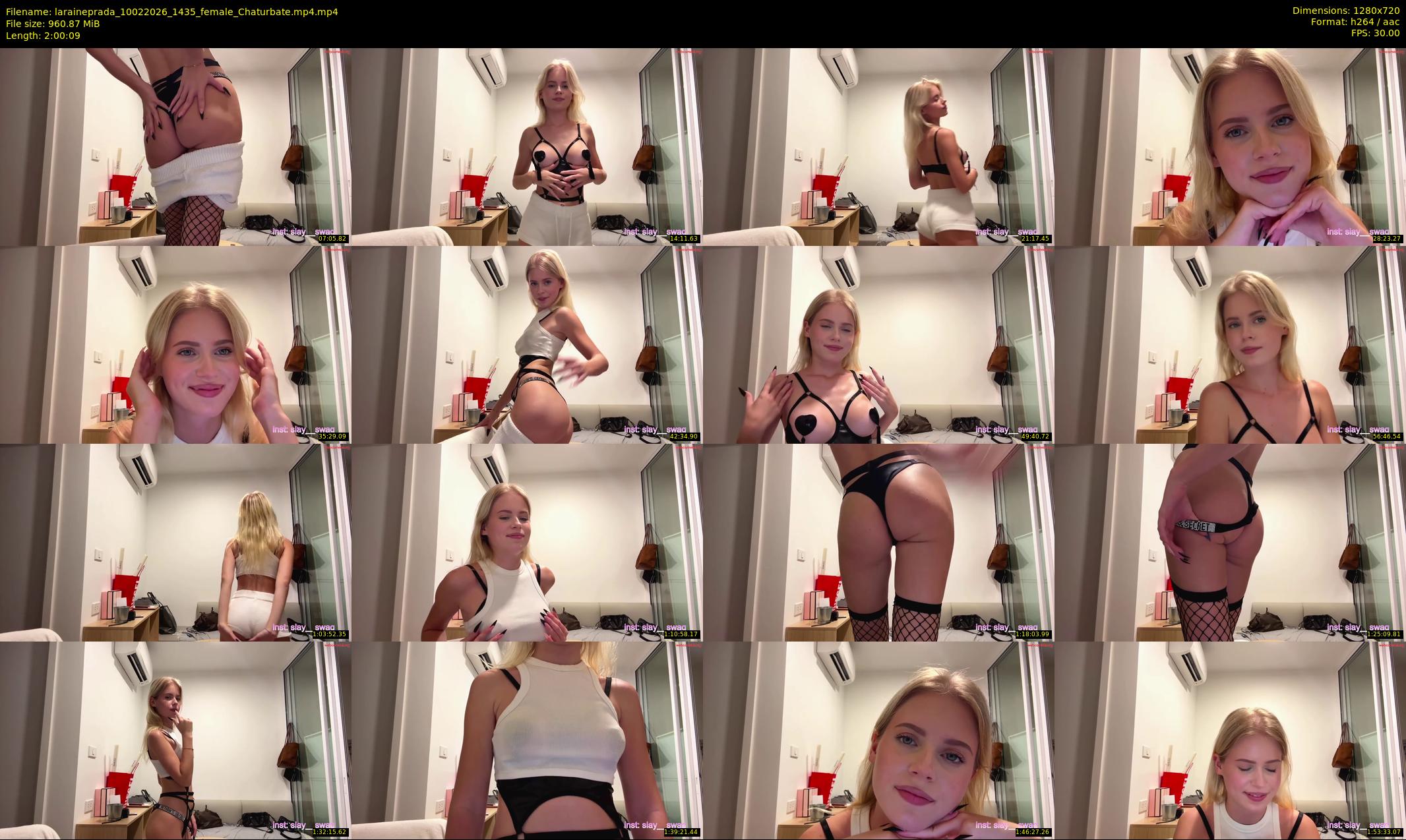 laraineprada — 121 minute Chaturbate female cam show recording, 720p, Feb 10, 2026