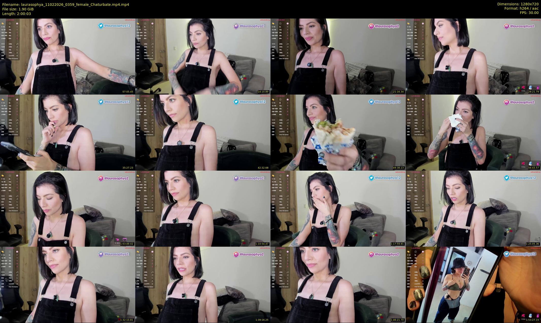 laurasophya — 121 minute Chaturbate female cam show recording, 720p, Feb 11, 2026