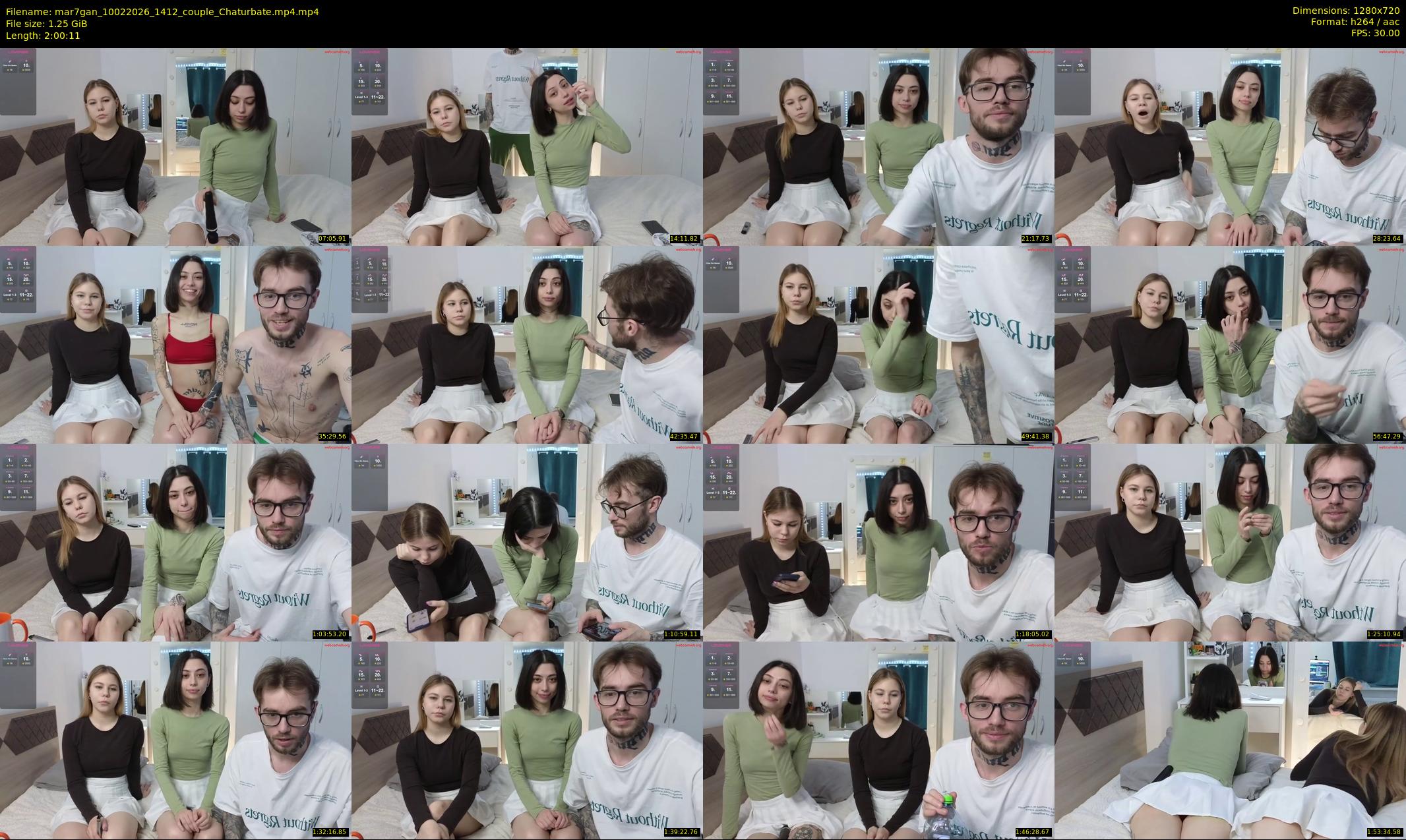 mar7gan — 121 minute Chaturbate couple cam show recording, 720p, Feb 10, 2026