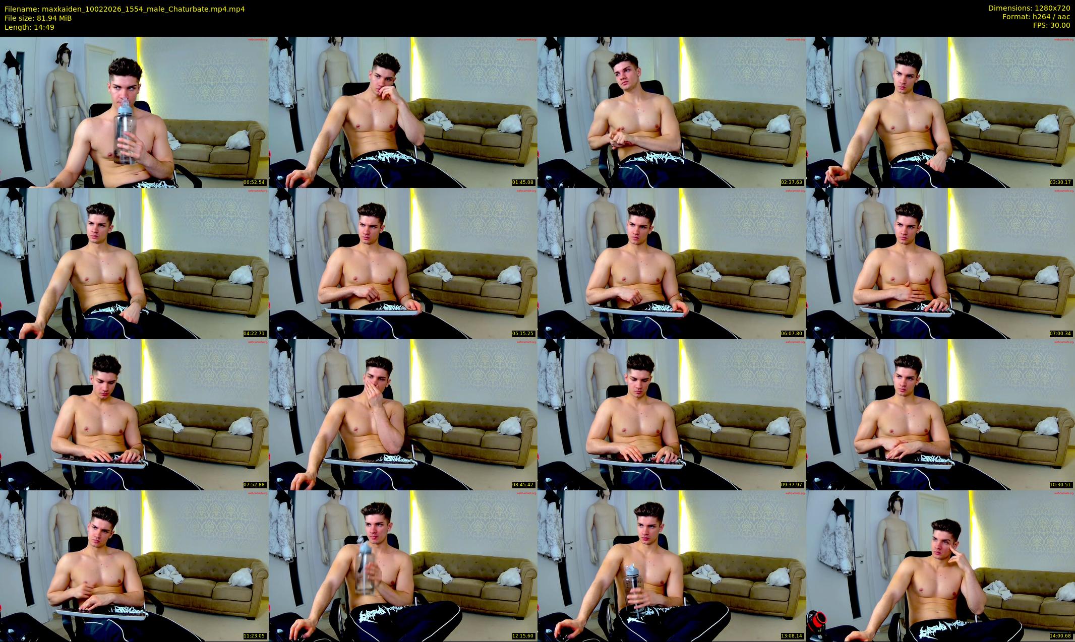 maxkaiden — 15 minute Chaturbate male cam show recording, 720p, Feb 10, 2026