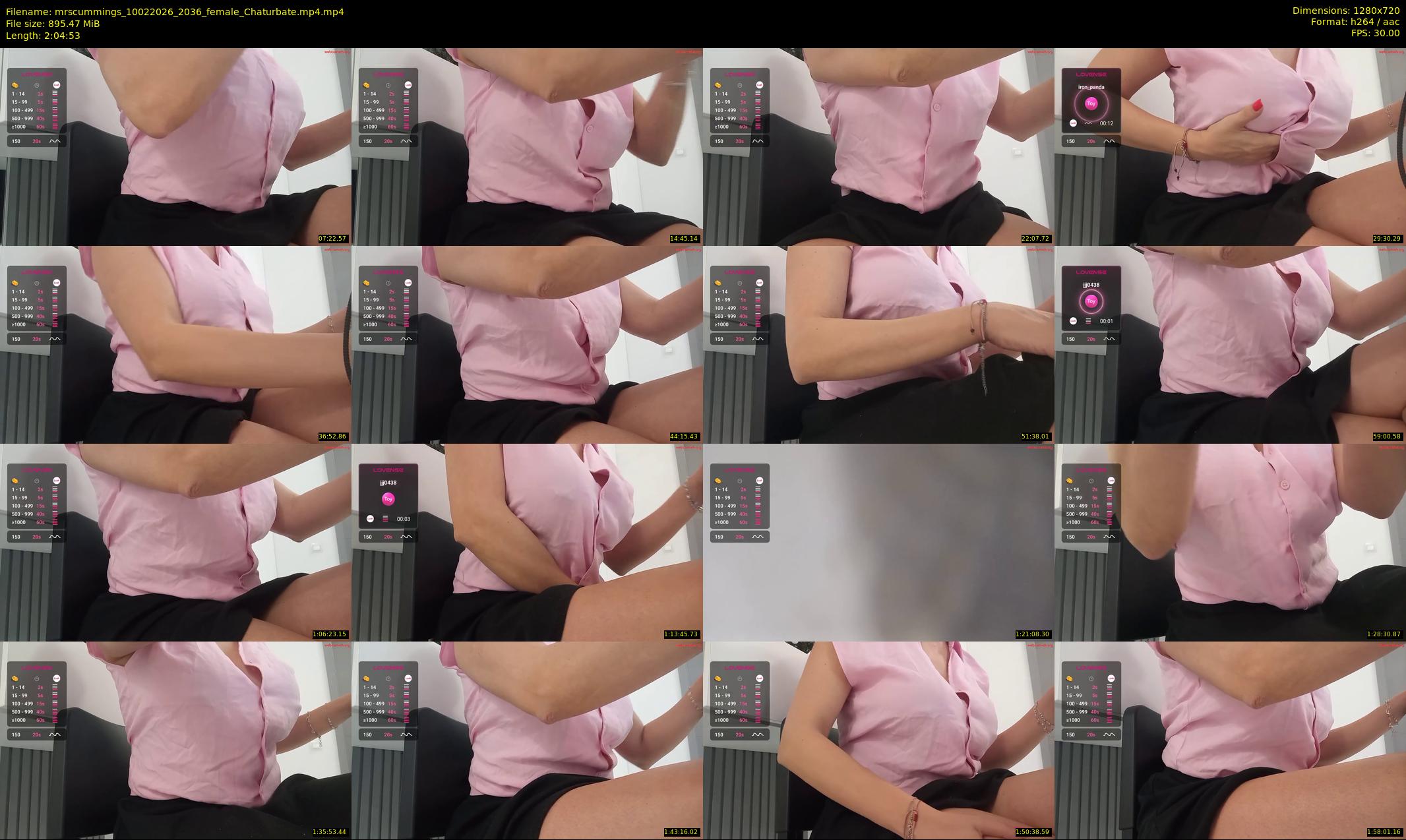 mrscummings — 125 minute Chaturbate female cam show recording, 720p, Feb 10, 2026