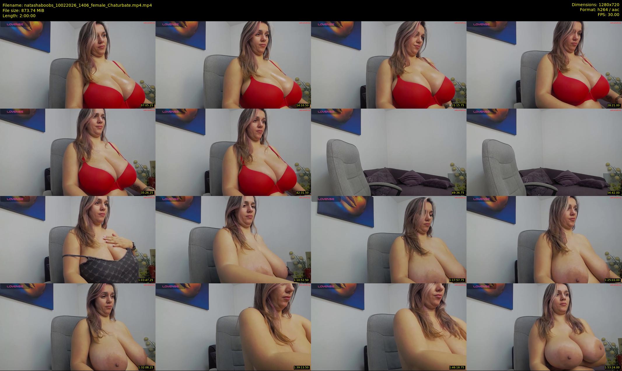 natashaboobs — 120 minute Chaturbate female cam show recording, 720p, Feb 10, 2026