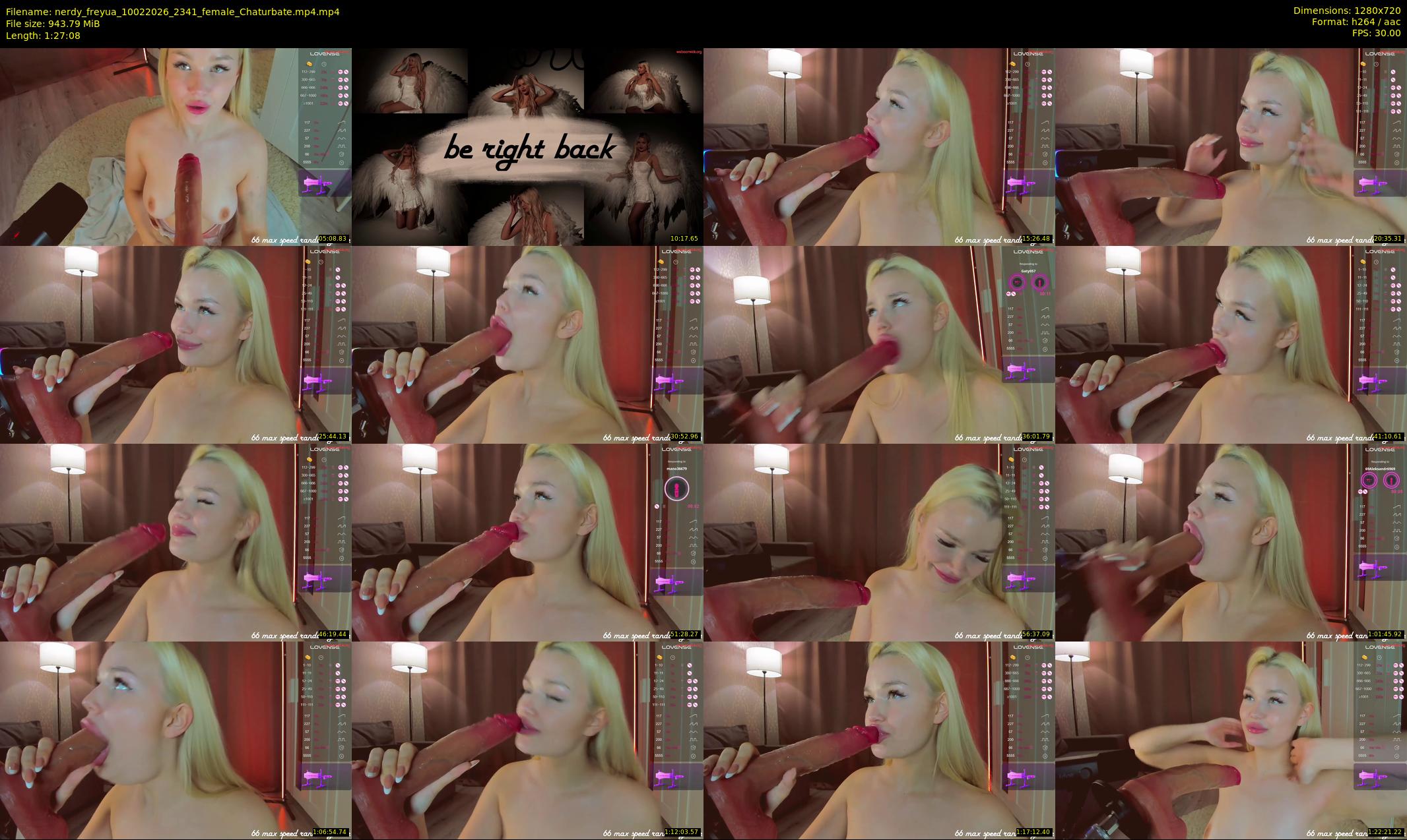 nerdy_freyua — 88 minute Chaturbate female cam show recording, 720p, Feb 10, 2026