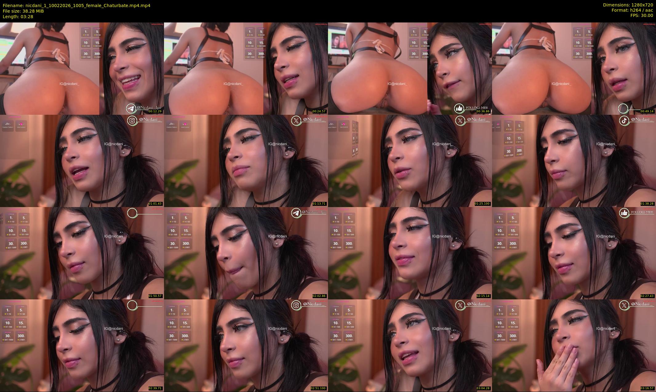 nicdani_1 — 4 minute Chaturbate female cam show recording, 720p, Feb 10, 2026