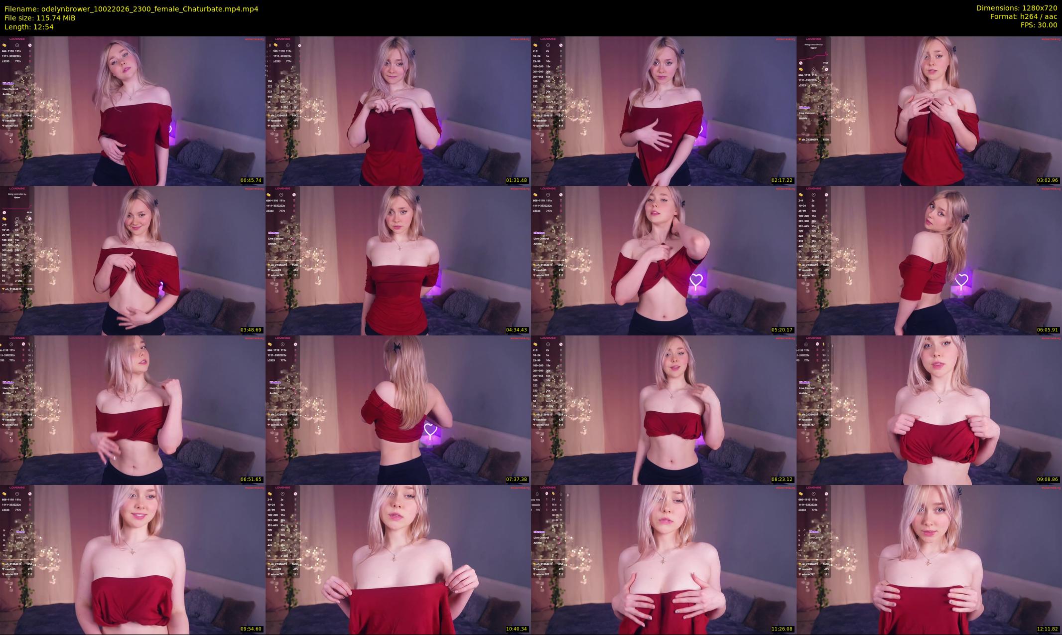 odelynbrower — 13 minute Chaturbate female cam show recording, 720p, Feb 10, 2026