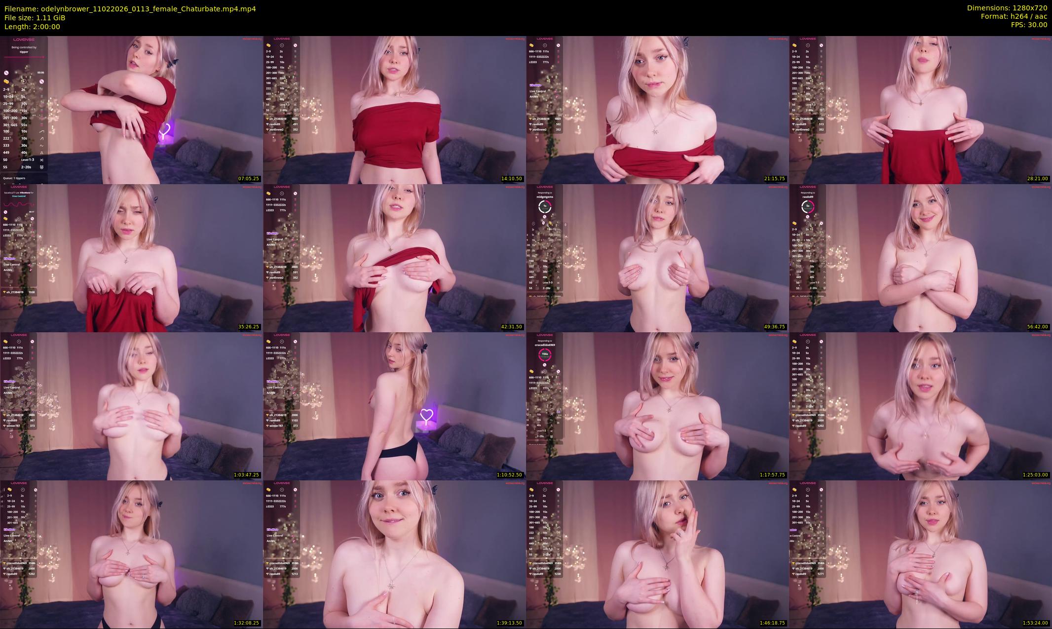 odelynbrower — 120 minute Chaturbate female cam show recording, 720p, Feb 11, 2026