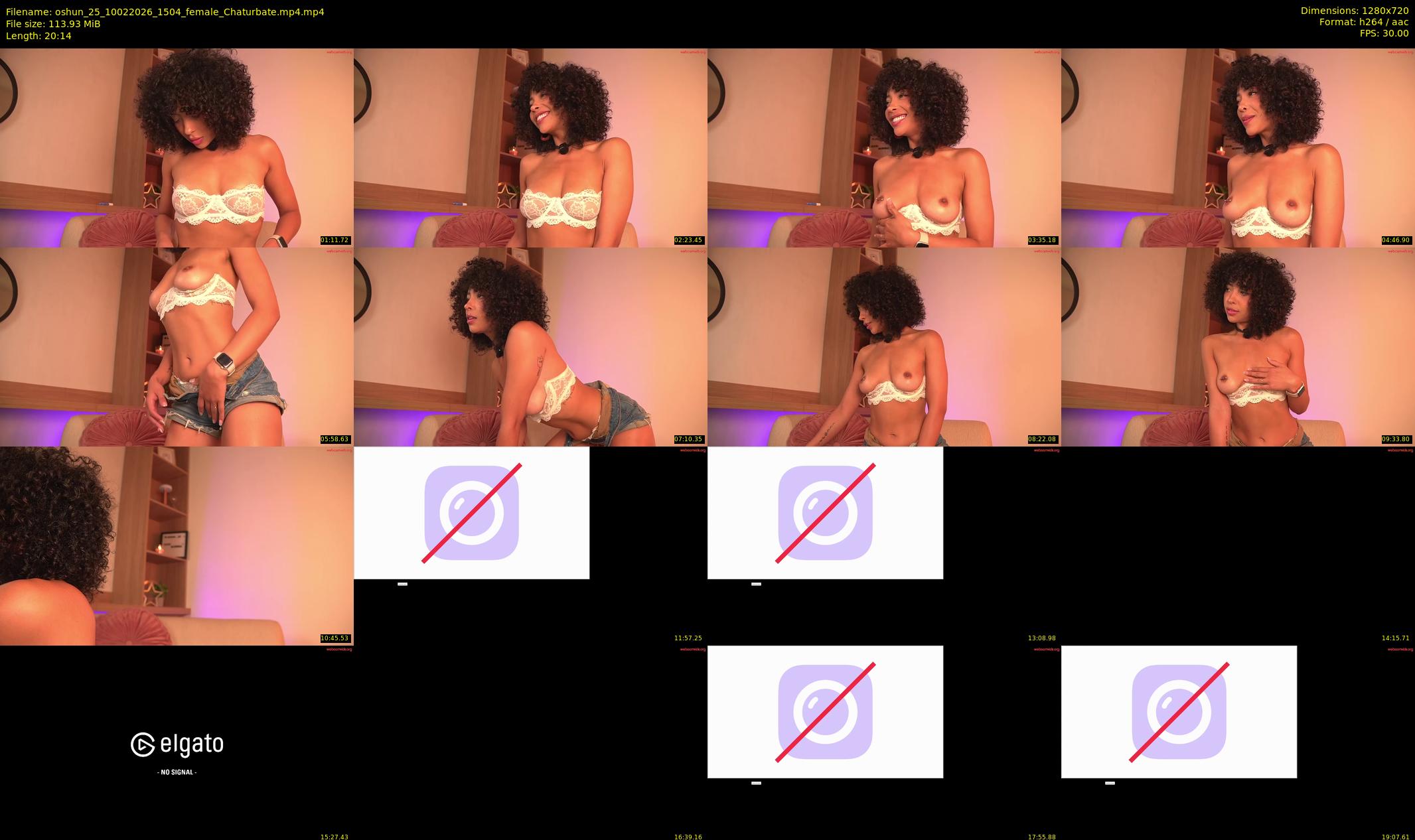 oshun_25 — 21 minute Chaturbate female cam show recording, 720p, Feb 10, 2026