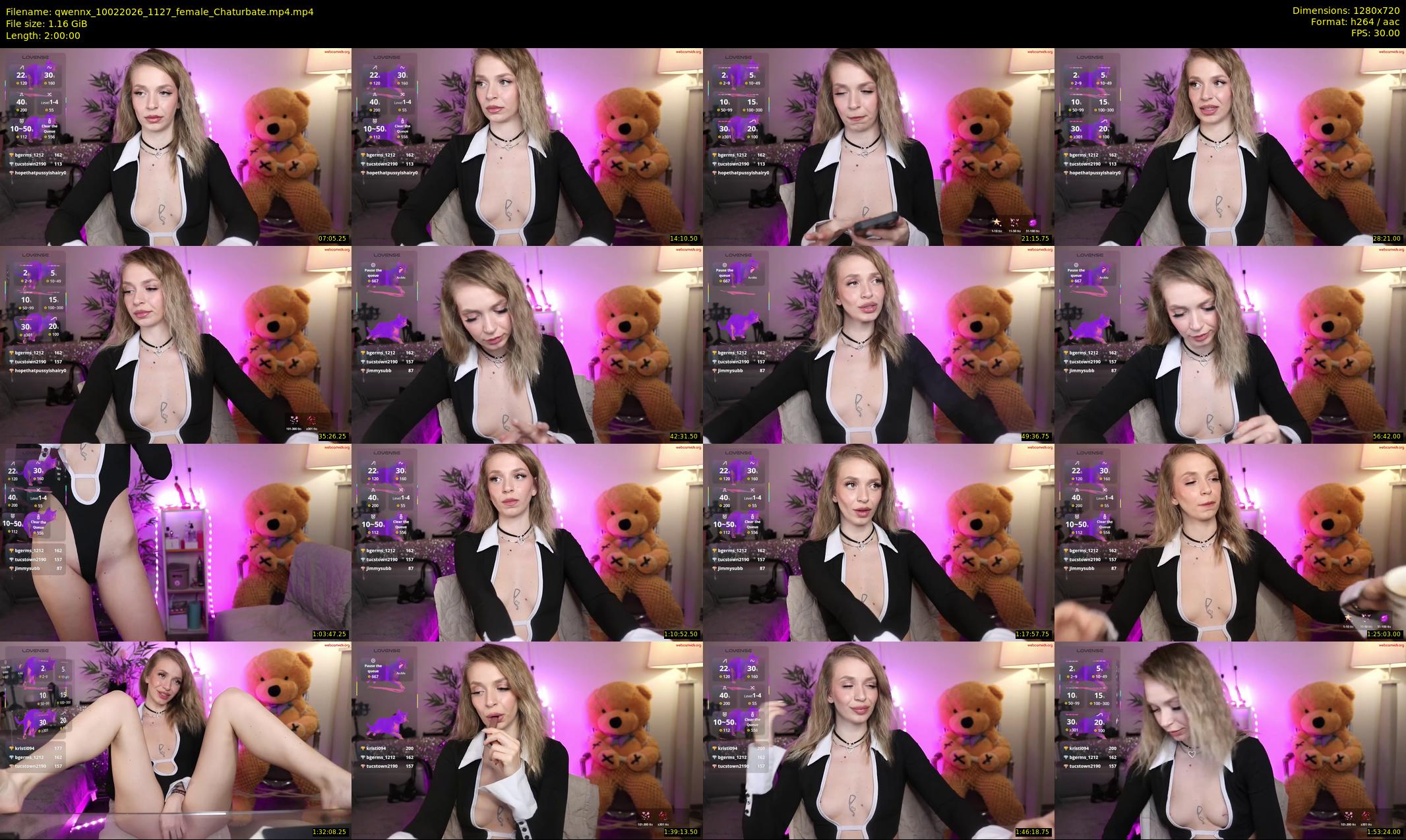 qwennx — 120 minute Chaturbate female cam show recording, 720p, Feb 10, 2026