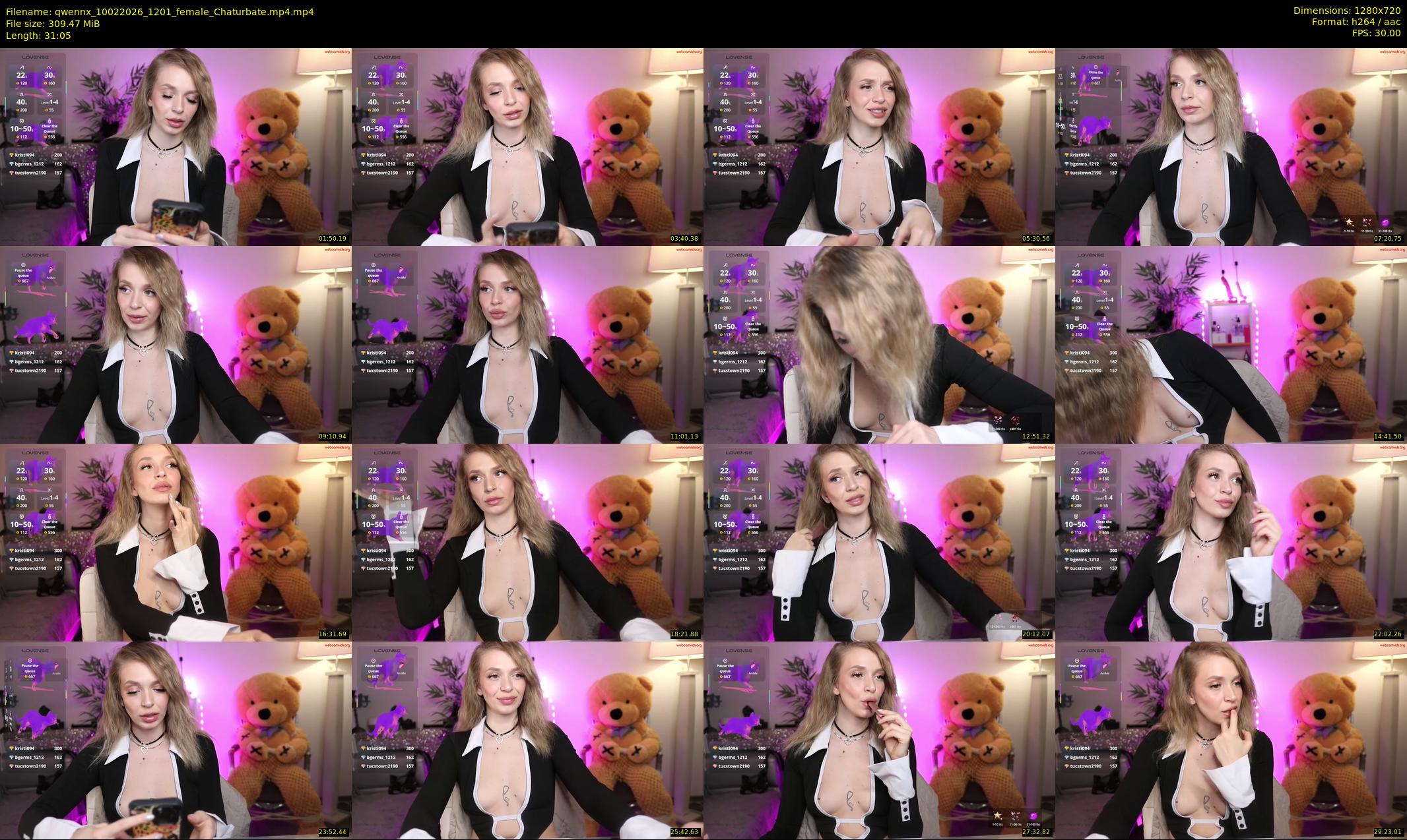qwennx — 32 minute Chaturbate female cam show recording, 720p, Feb 10, 2026