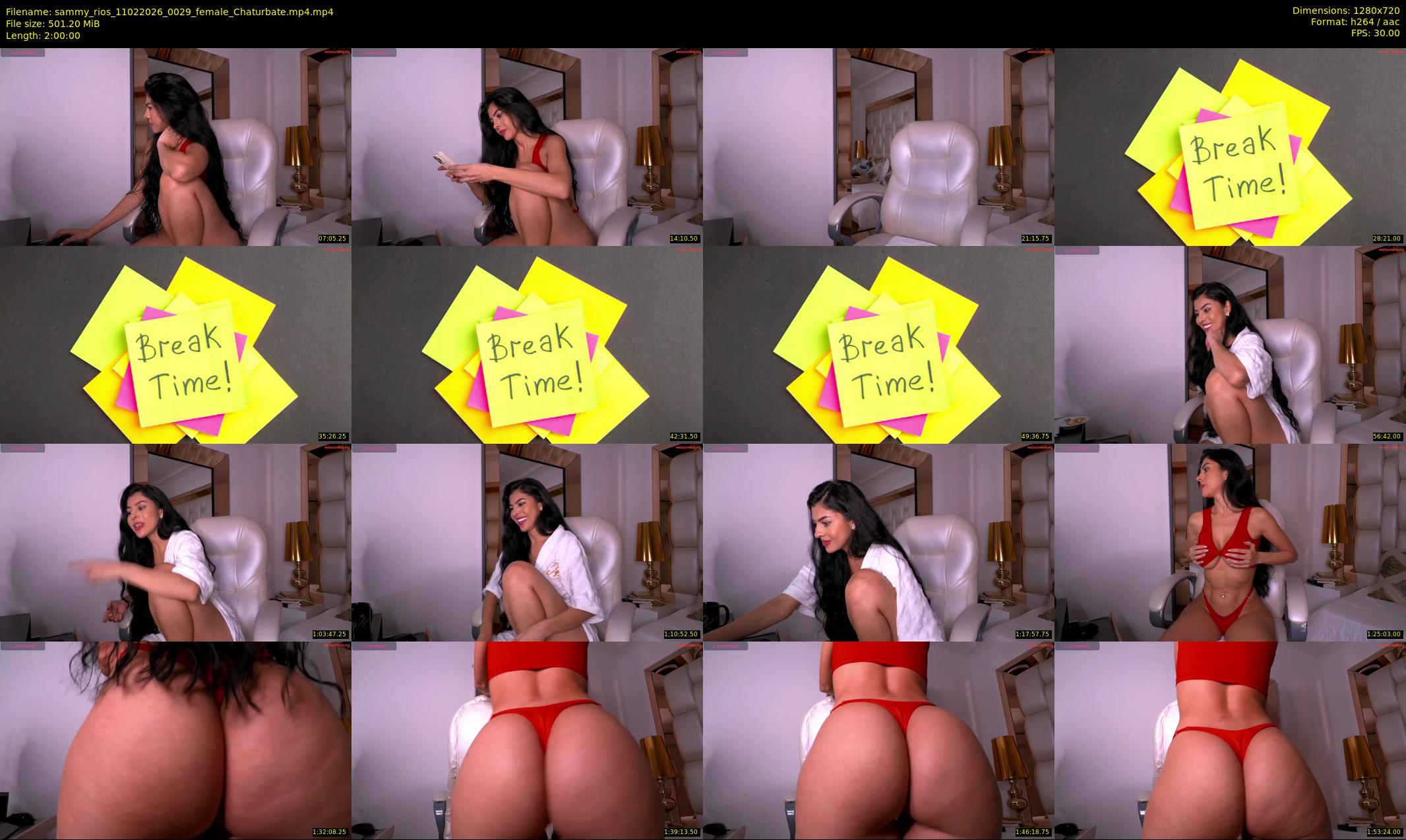 sammy_rios — 120 minute Chaturbate female cam show recording, 720p, Feb 11, 2026